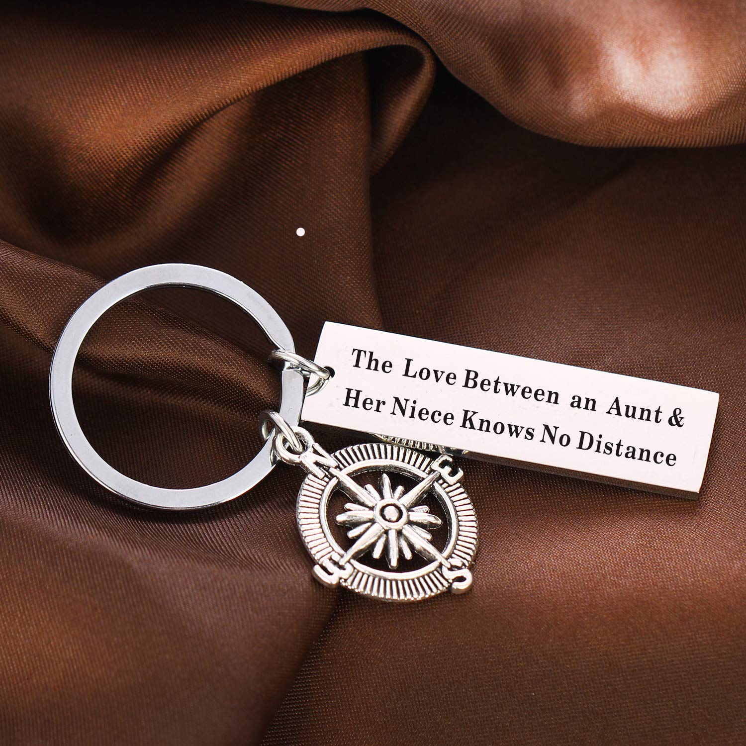 YEEQIN Aunt Keychain Gift from Niece - Heartwarming Aunt & Niece Jewelry for Birthday, Christmas - Perfect Long Distance Keepsake for Aunties