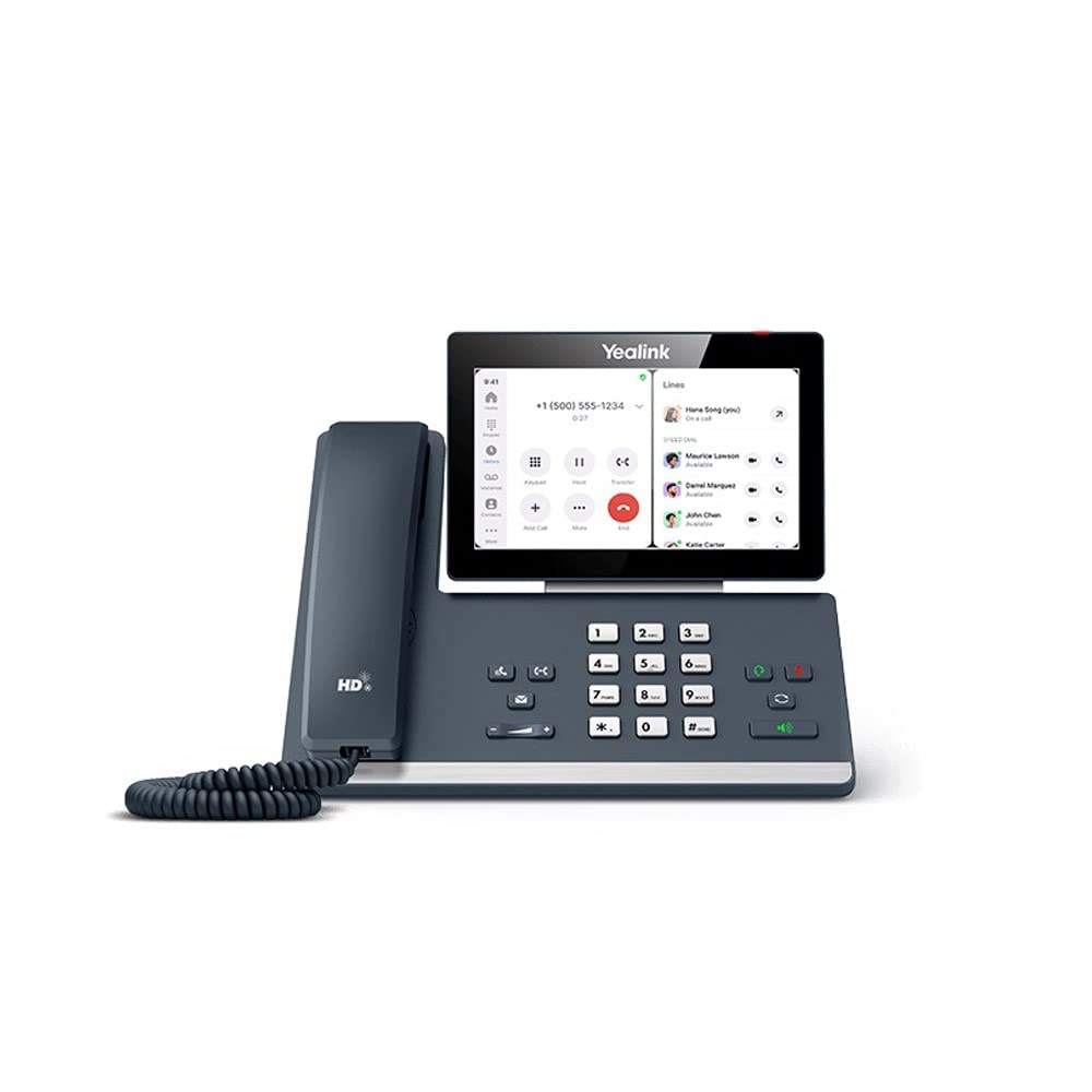 Yealink MP58 IP Phone for Zoom - Corded VoIP Desk Phone with Bluetooth & Wi-Fi - Wall Mountable or Desktop Use - Classic Gray - Ideal for Home Office & Business Conference Calls