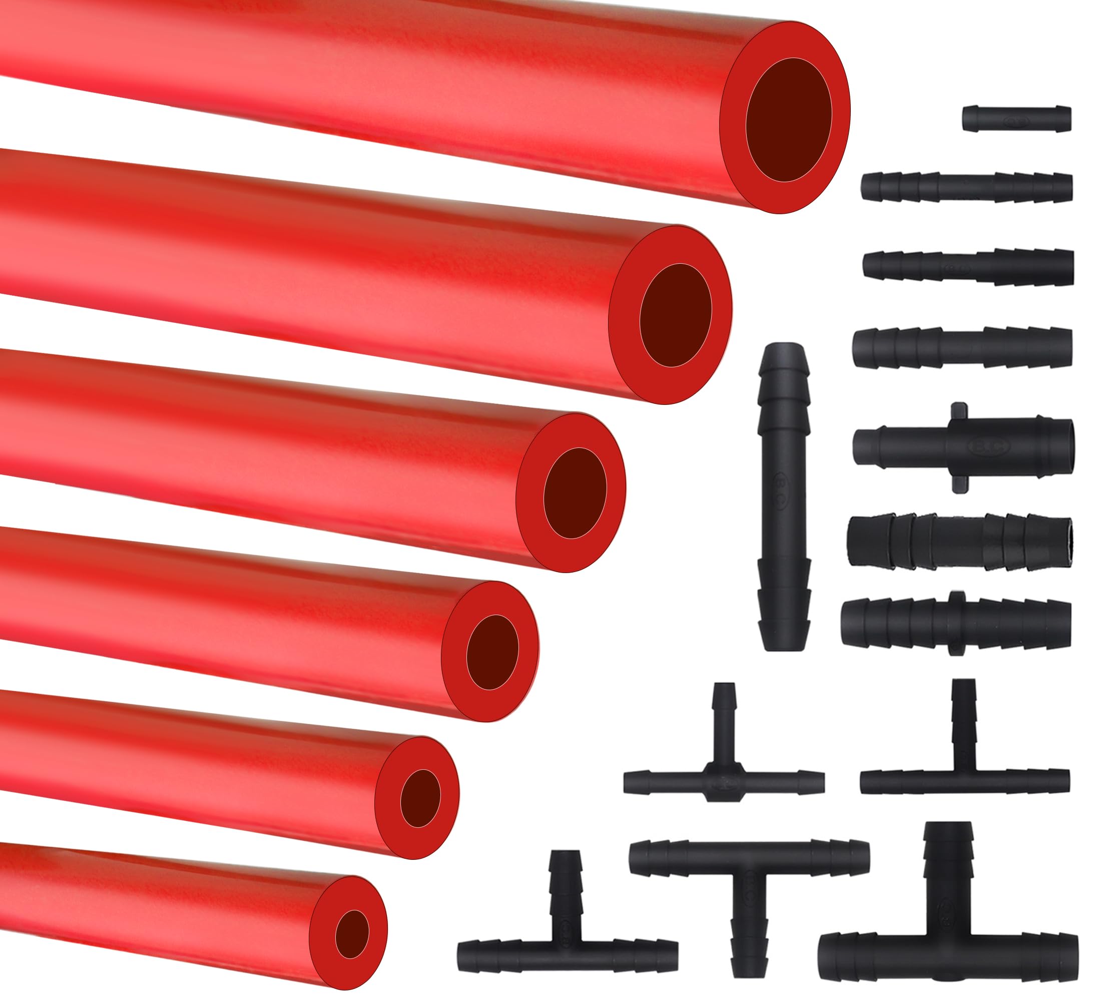 High Performance Automotive Silicone Vacuum Hose Kit - 6PCS 5FT (1/8