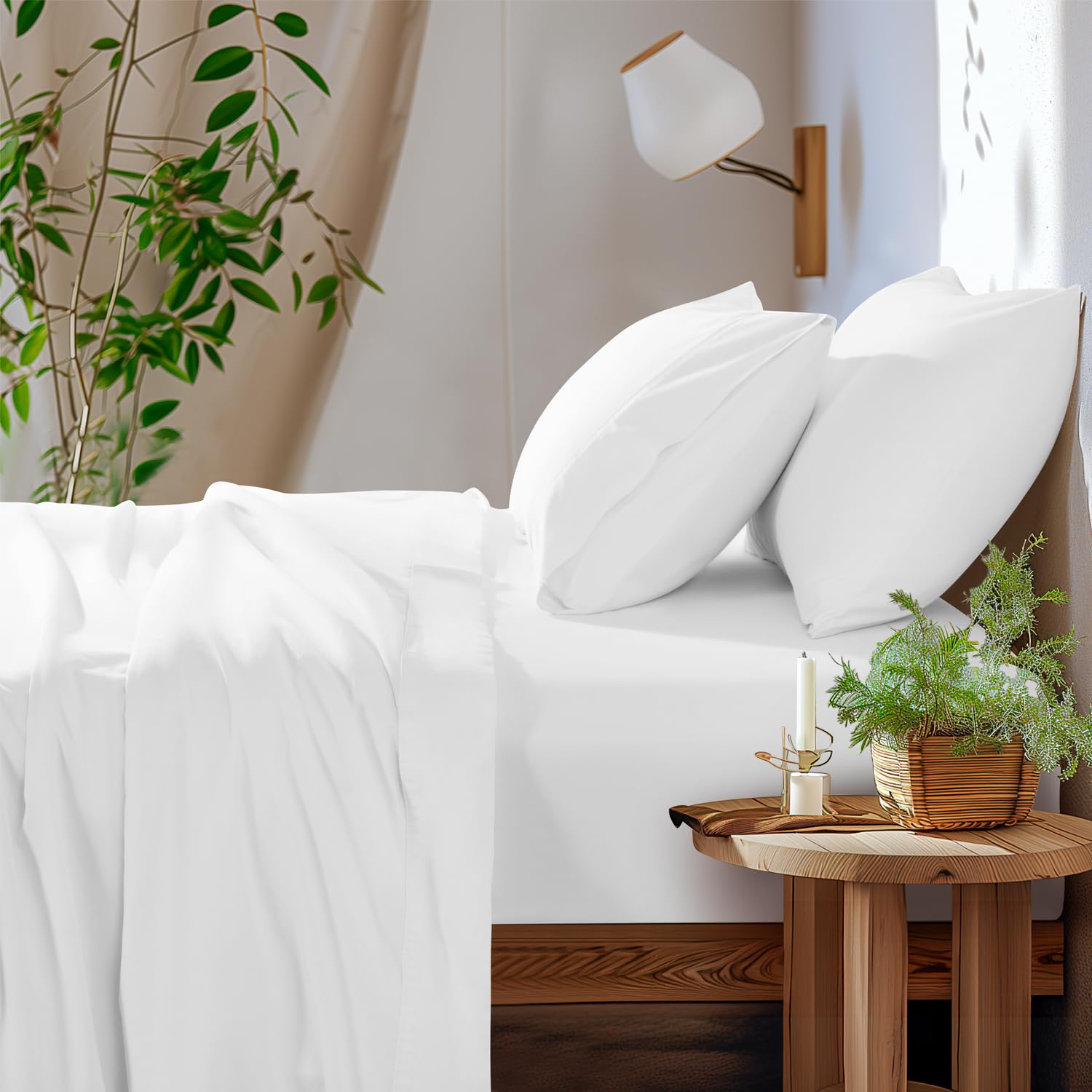 Premium 100% Egyptian Cotton Sheets Set - 800 Thread Count Luxury Bedding, Breathable & Ultra Soft 5-Star Hotel Quality, 16