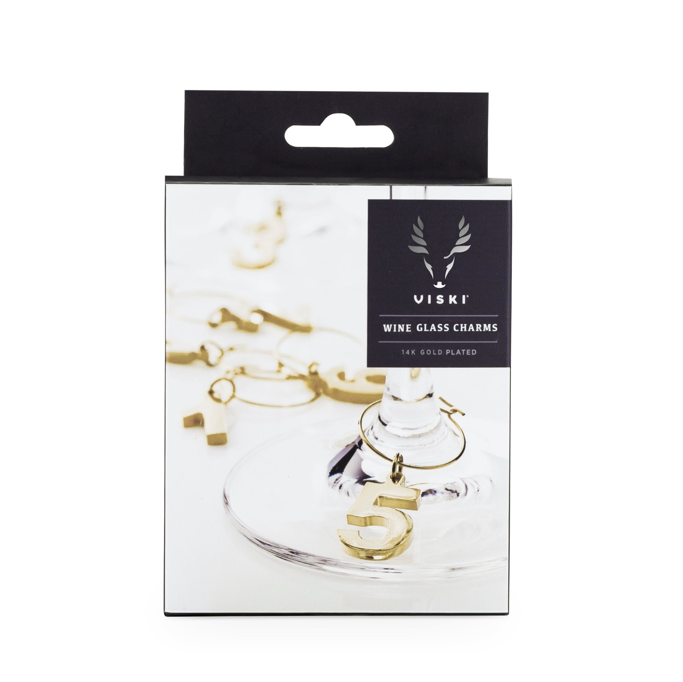 Elegant Gold Plated Wine Charms Set - 6 Unique Designs for Glass Marking - Perfect for Parties, Weddings & Hostess Gifts