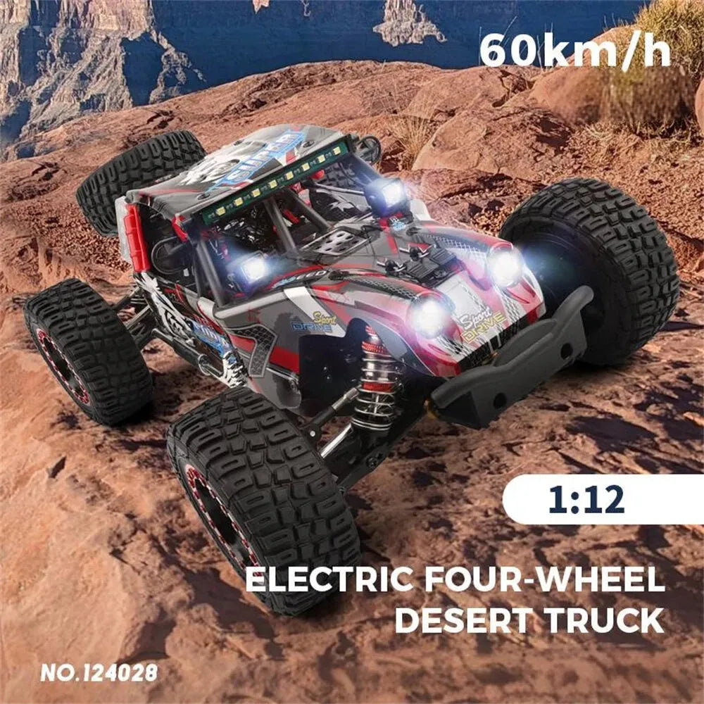 WLtoys 124028 1/12 Scale 4WD RC Truck with Brushless Motor - 60km/h High Speed Off Road Remote Control Car for Adults & Kids - Perfect for Backyard Racing, Trail Adventures & Off Road Bashing