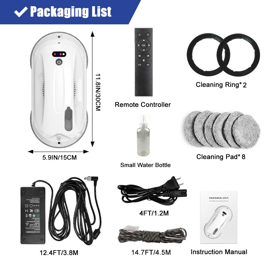 Smart Window Cleaning Robot - Automatic Glass Cleaner for Indoor & Outdoor Use - High-Rise Building Window Vacuum - Perfect for Homes, Offices, and Skyscrapers