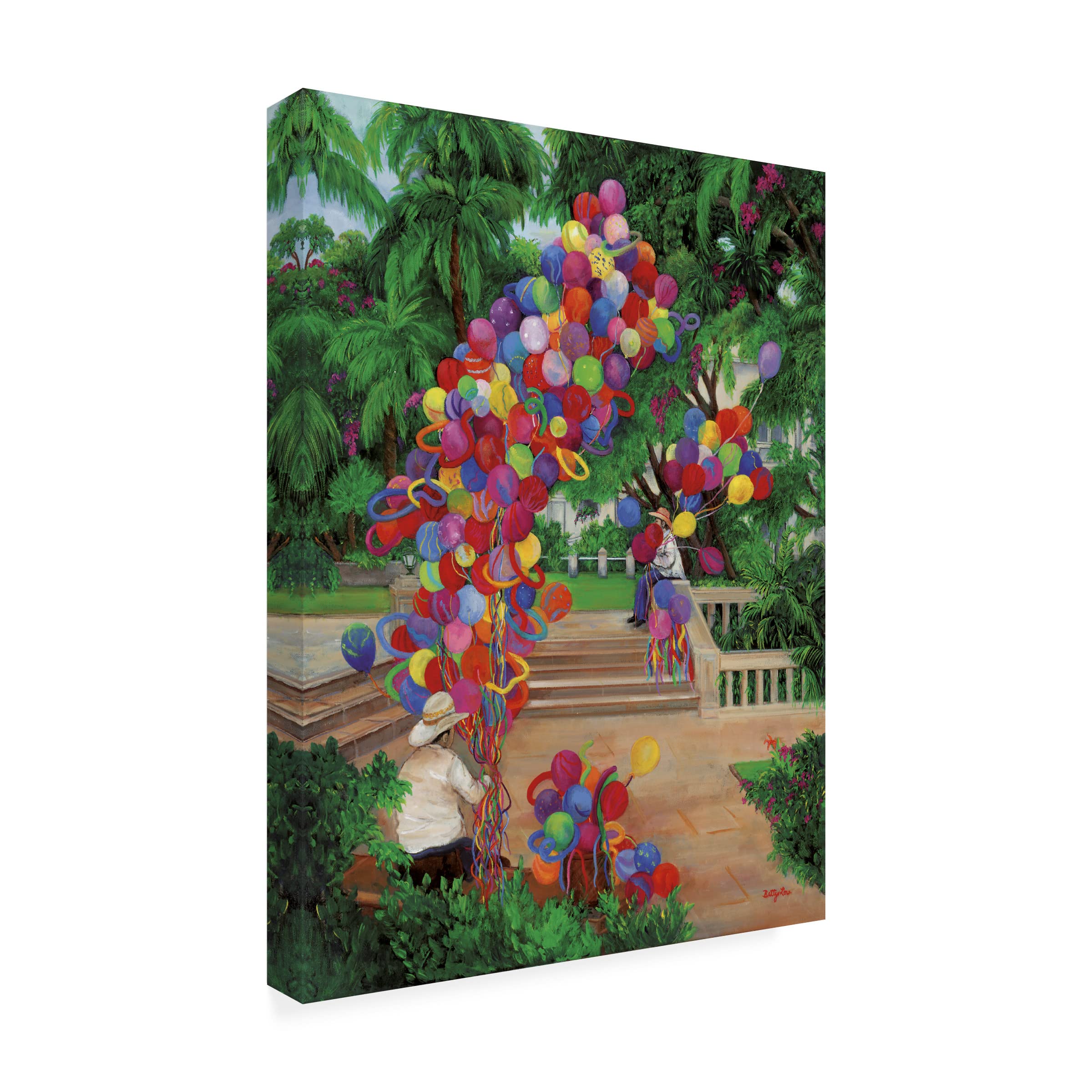 Betty Lou 'Balloon Men' Canvas Art Print - Modern Wall Decor for Living Room, Bedroom & Office - Trademark Fine Art Collection