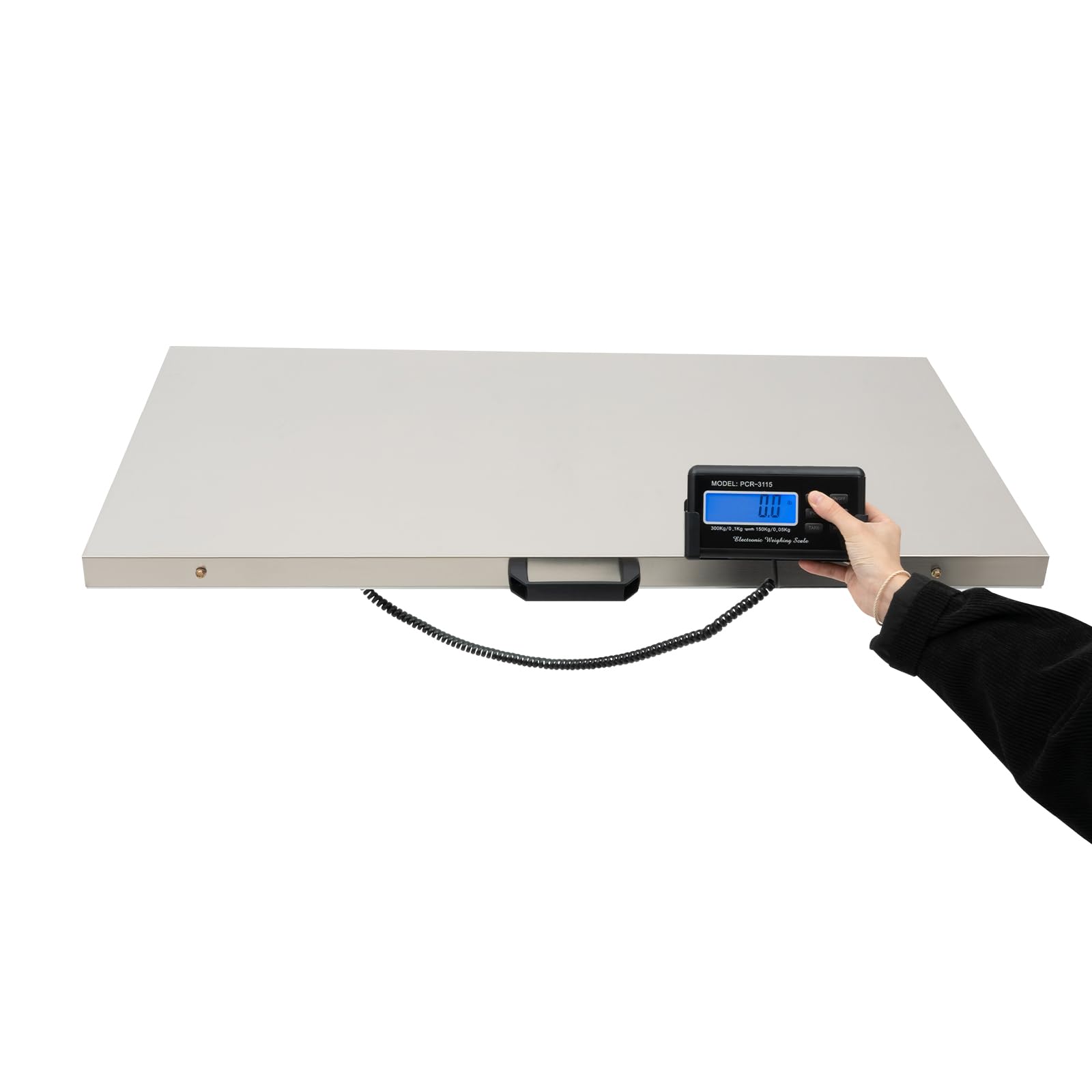 **Digital Pet Scale - Heavy Duty 300kg/660lb Stainless Steel Platform (41x21 Inch) for Dogs, Pigs, Livestock & Shipping - Accurate Industrial Floor Scale for Veterinary, Farm & Postal Use**