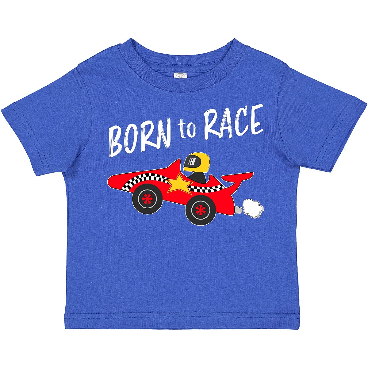 Inktastic Born to Race - Red Race Car Toddler T-Shirt for Boys & Girls | Cute Baby Racing Tee | Soft Cotton Toddler Shirt for Playdates, Birthday Parties & Family Outings