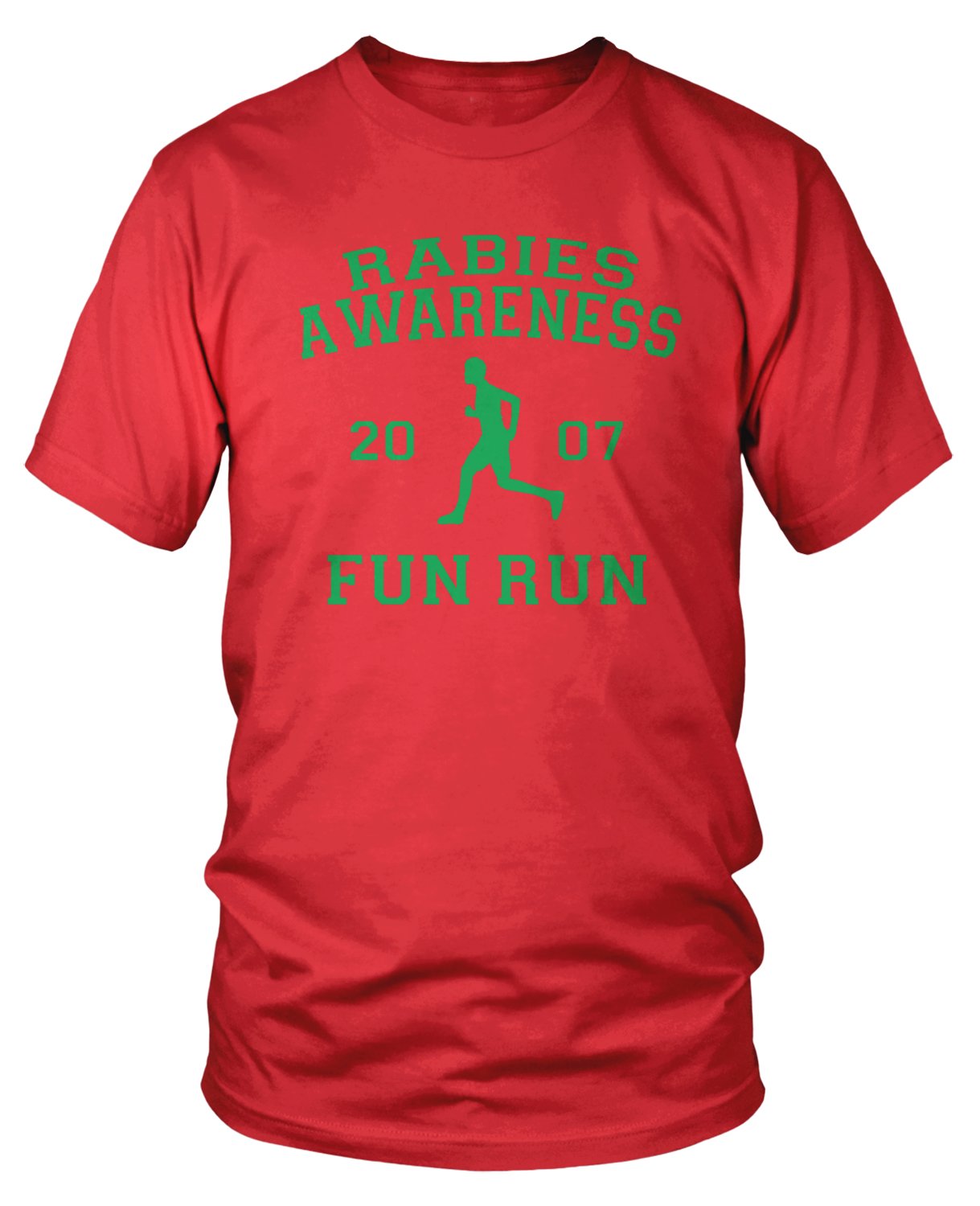 Amdesco Men's The Office Rabies Awareness Fun Run 2007 Graphic T-Shirt - Funny TV Show Merchandise for Fans, Casual Wear & Gift Ideas