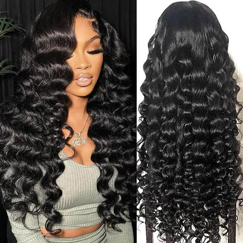 Eullair Wear and Go Glueless Human Hair Wigs - 9x6 Parting Max, Bye Bye Knots Lace Front, Pre-Bleached & Pre-Plucked Loose Deep Wave Wig for Everyday Wear & Special Occasions