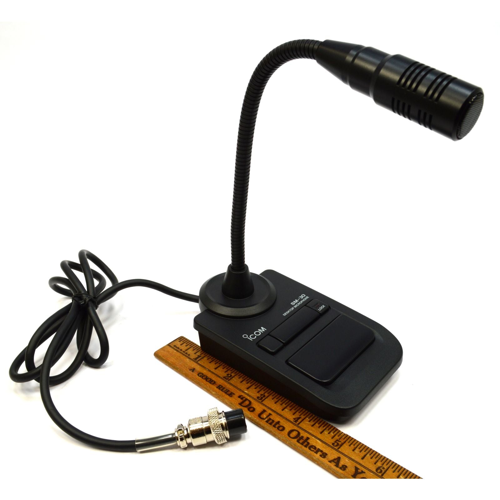 Brand New iCOM SM-30 Desktop Microphone for Ham Radio - Complete in Opened Box | Perfect for Home Studios, Podcasting & Amateur Radio Communication