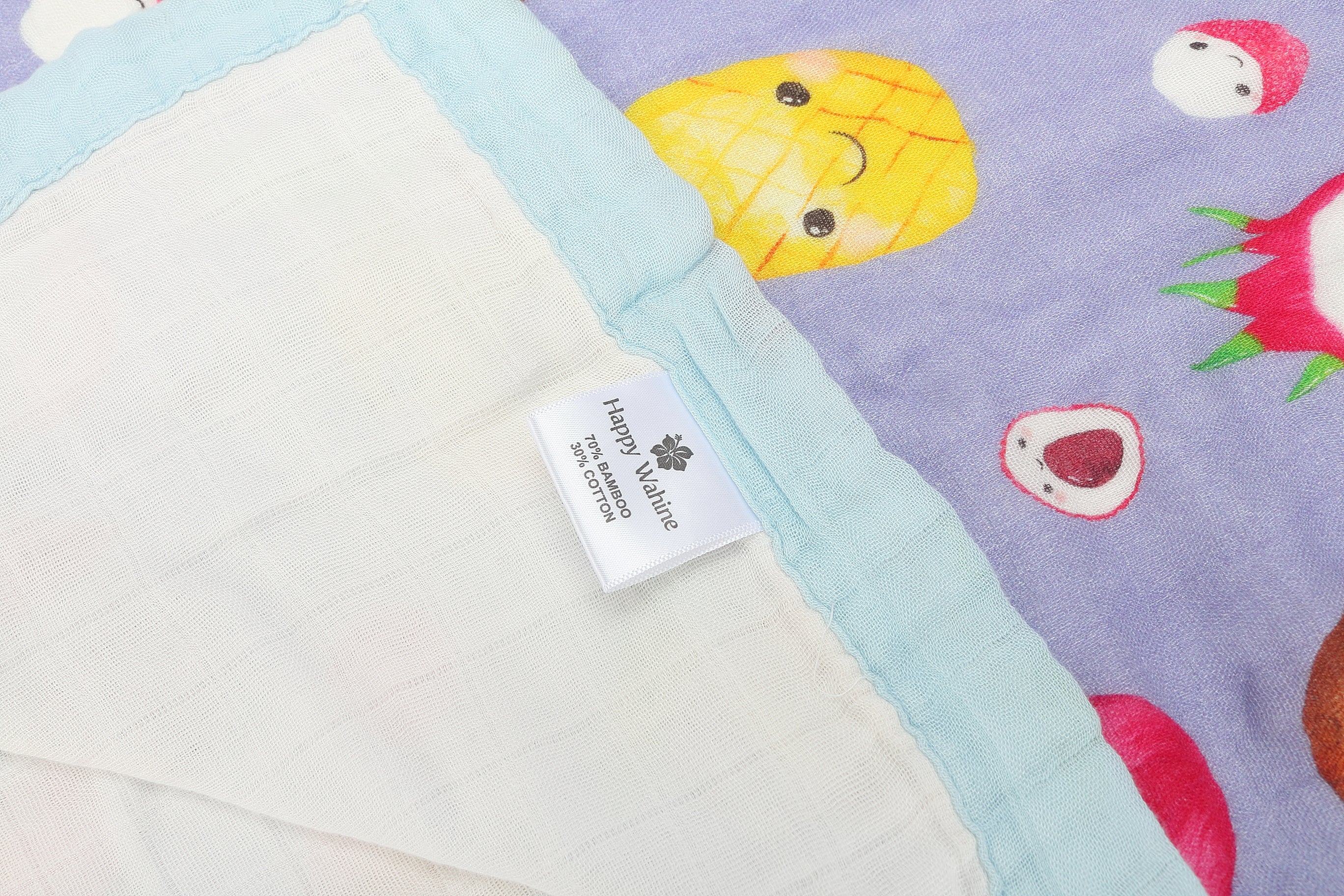 Hawaiian Fruits Lavender Baby Blanket - Soft & Cozy Infant Swaddle Blanket for Nursery, Stroller, and Travel - Perfect Baby Shower Gift