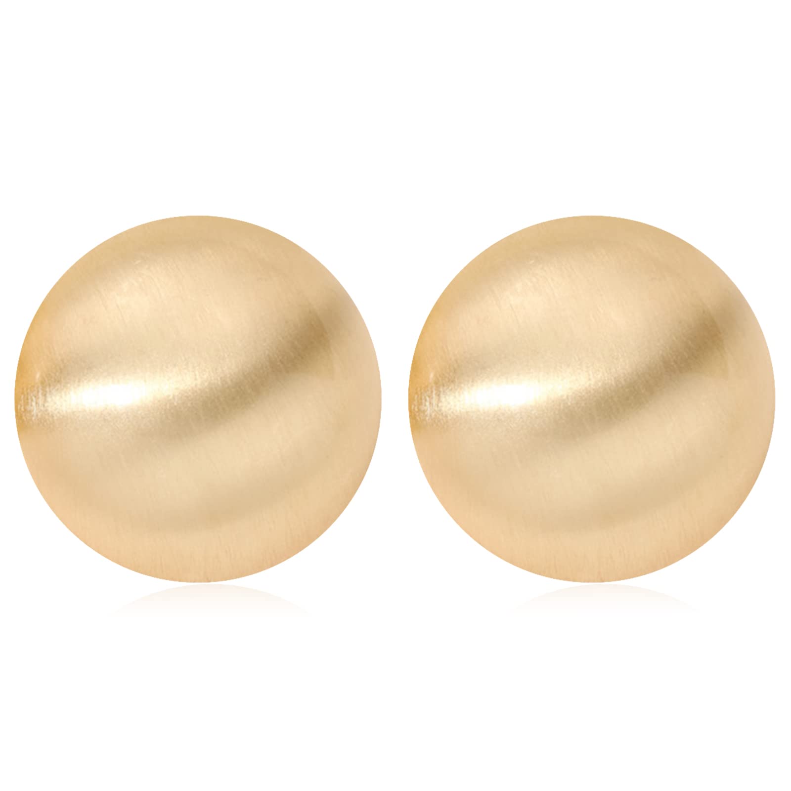 Polished Gold Half Ball Stud Earrings for Women & Girls - Perfect Gift for Girlfriends, Birthdays & Special Occasions | Elegant Everyday Wear & Party Jewelry