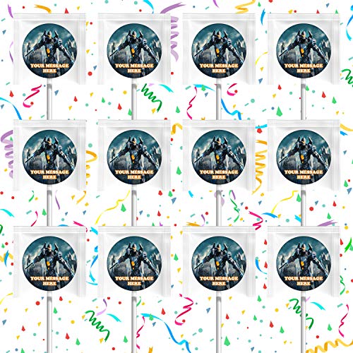 Pacific Rim Party Favors Supplies - 12 Pcs Themed Lollipop Decorations for Birthday, Baby Shower & Movie Night Party Decor