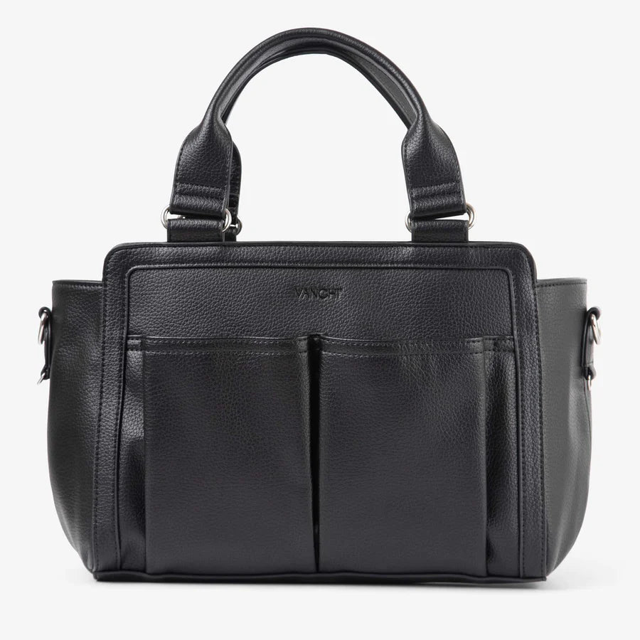Vanchi Amelia Convertible Diaper Bag & Stroller Organizer - Black | Perfect for Baby Essentials, Travel & On-the-Go Parents