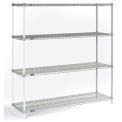 Nexel Chrome Wire Shelving 48x12x63 - Heavy Duty Storage for Garage & Kitchen