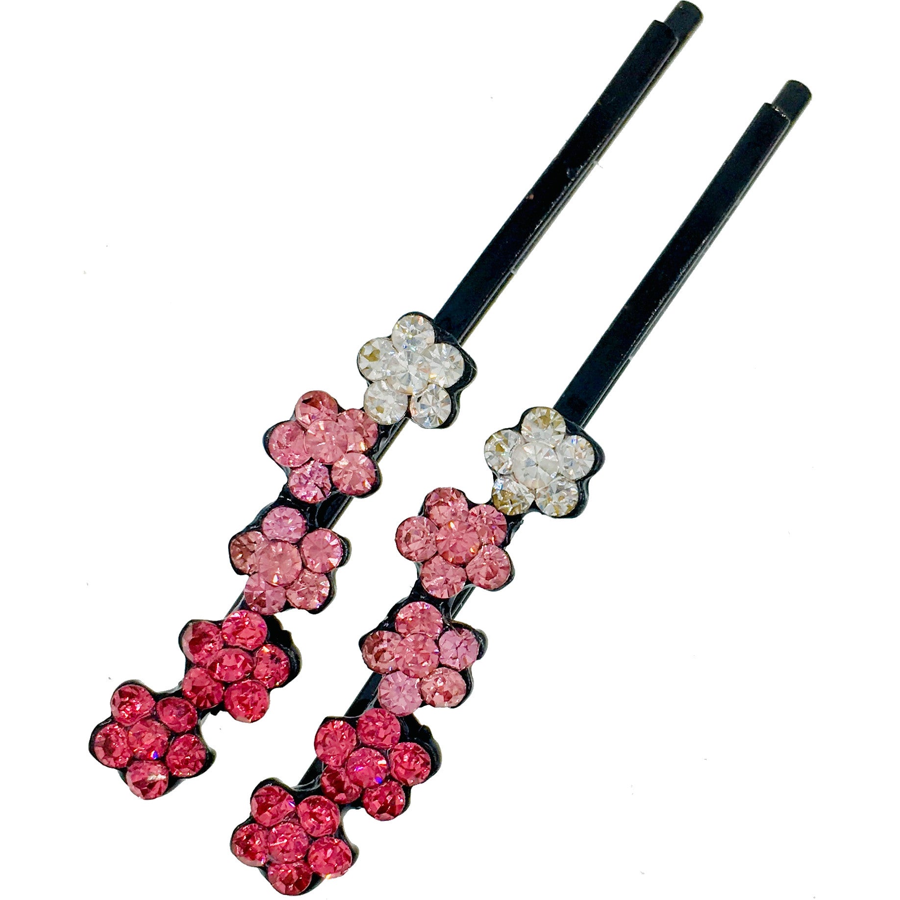 Sparkling Rhinestone Crystal Flower Bobby Pins - Elegant Hair Accessories for Weddings, Parties & Everyday Style