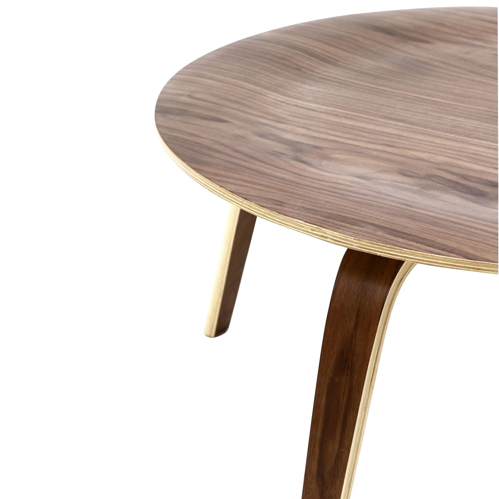 Modway Walnut Plywood Coffee Table - Modern & Stylish Living Room Furniture for Home & Office Use