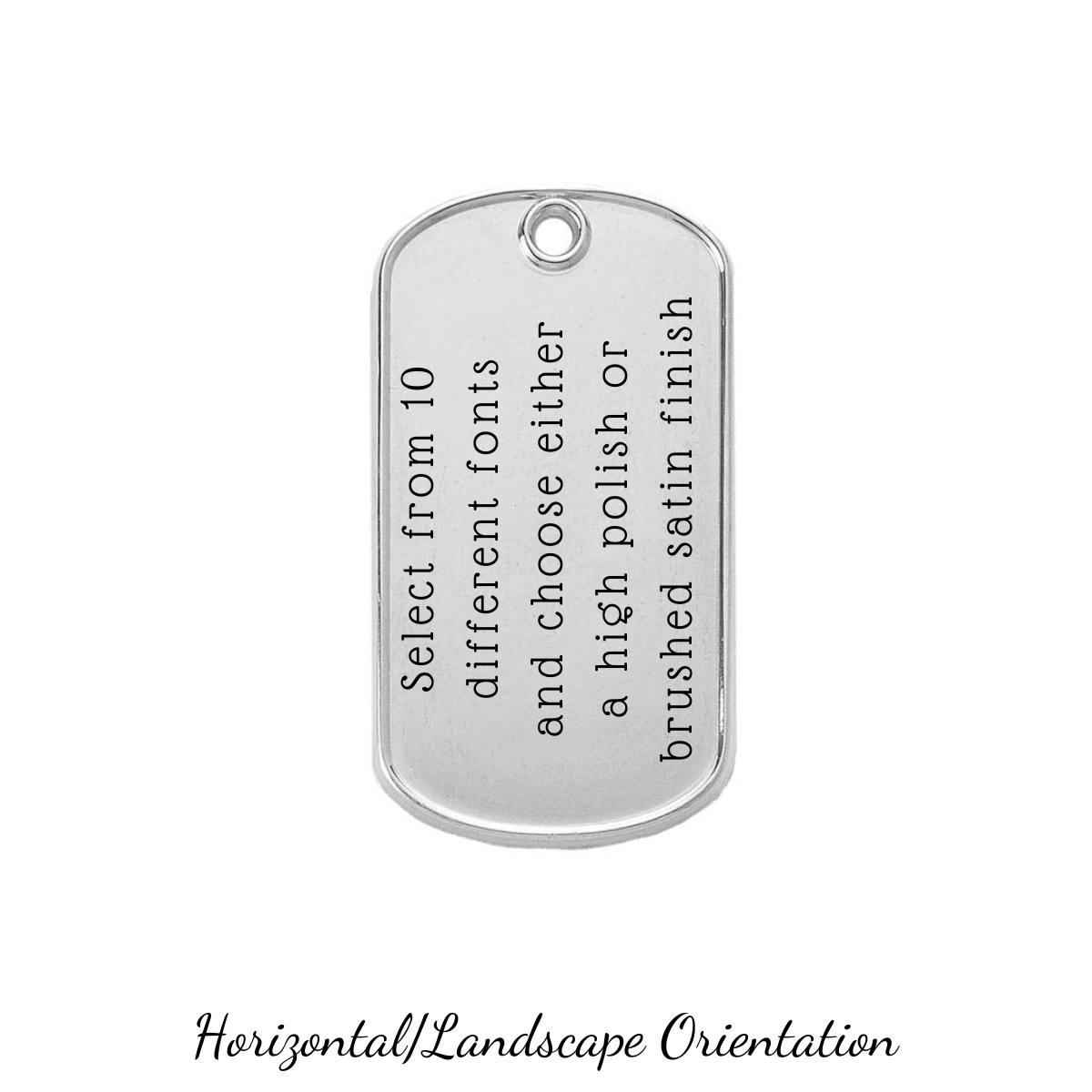 Custom Engraved Men's Sterling Silver Dog Tag Necklace with Raised Edge - Personalized Military Style Pendant for Everyday Wear & Special Occasions
