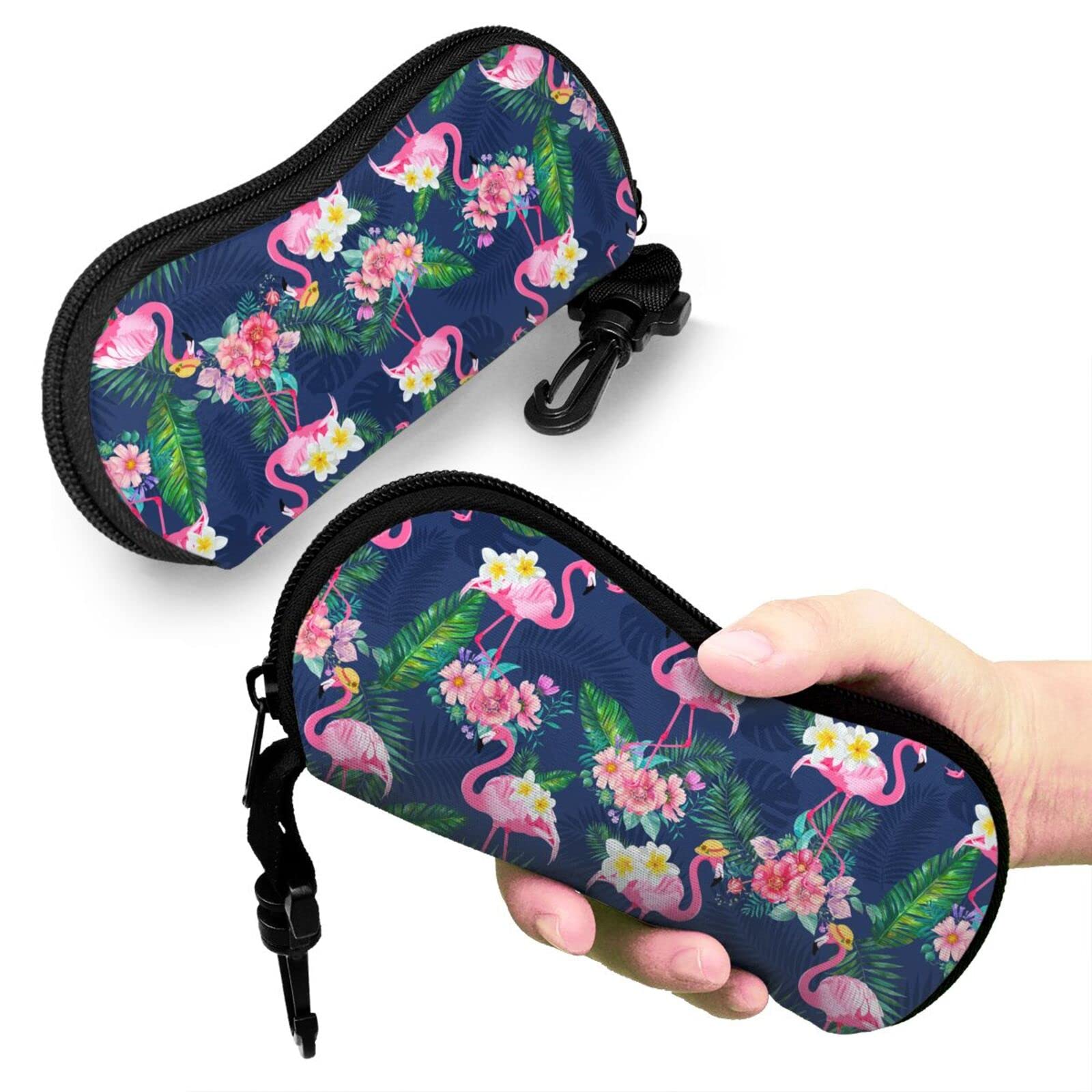 Portable Eyeglass Case - Soft Neoprene Zipper Sunglasses Pouch for Travel & Daily Use - Lightweight Glasses Storage Box for Men & Women - Perfect for Office, Commuting, and Outdoor Activities