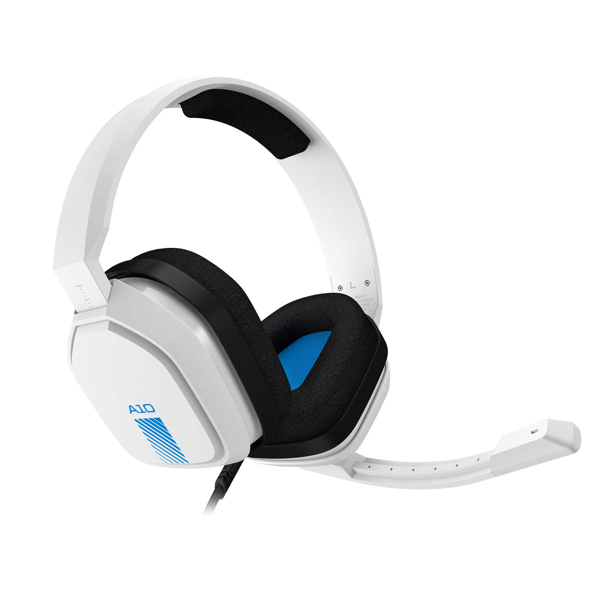 ASTRO Gaming A10 Wired Gaming Headset - Lightweight, Durable Headphones with ASTRO Audio Technology, 3.5mm Jack for Xbox Series X/S, Xbox One, PS5, PS4, Nintendo Switch, PC & Mac (White/Blue) - Perfect for Competitive Gaming & Long Sessions