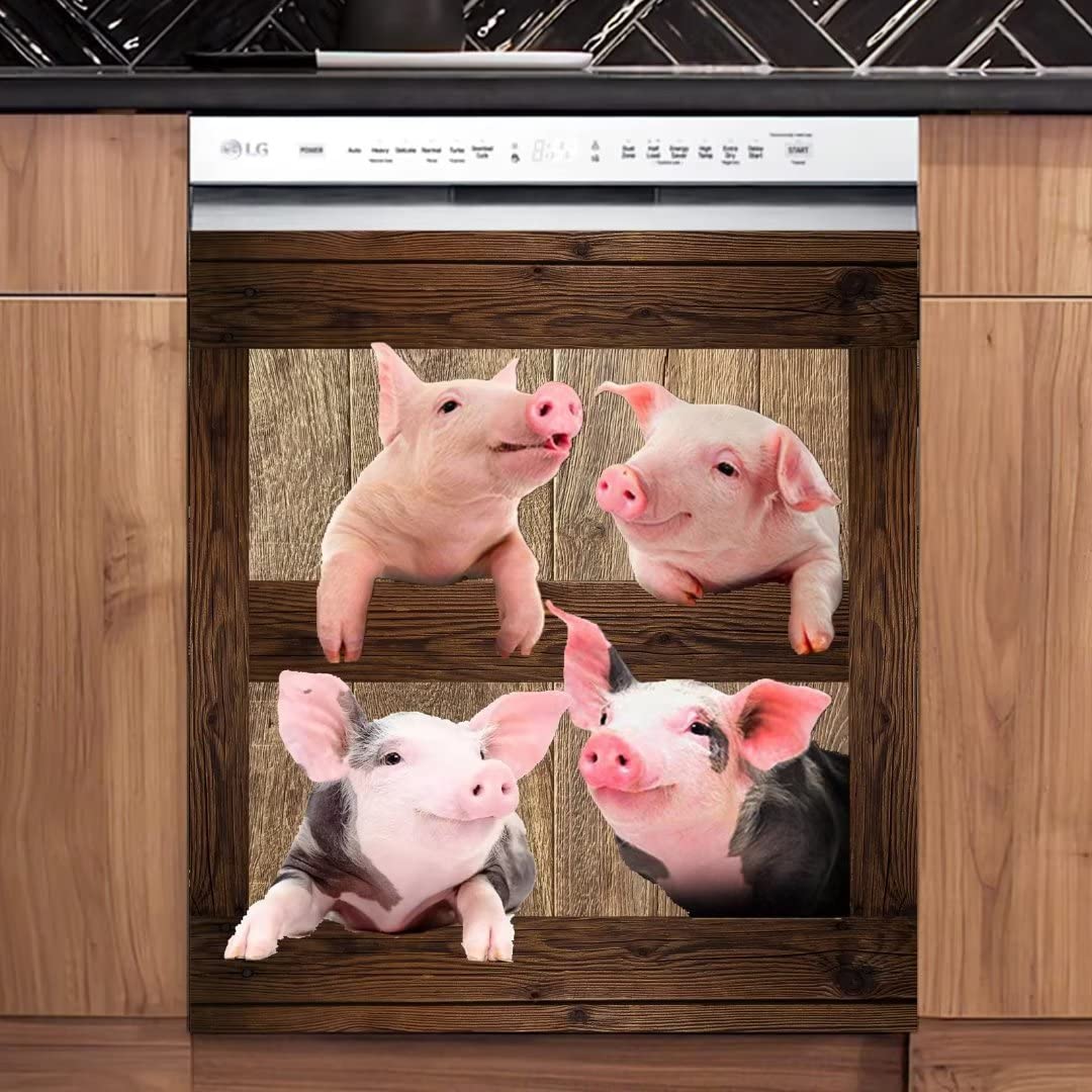 Farmhouse Pigs Dishwasher Magnet Cover - 23