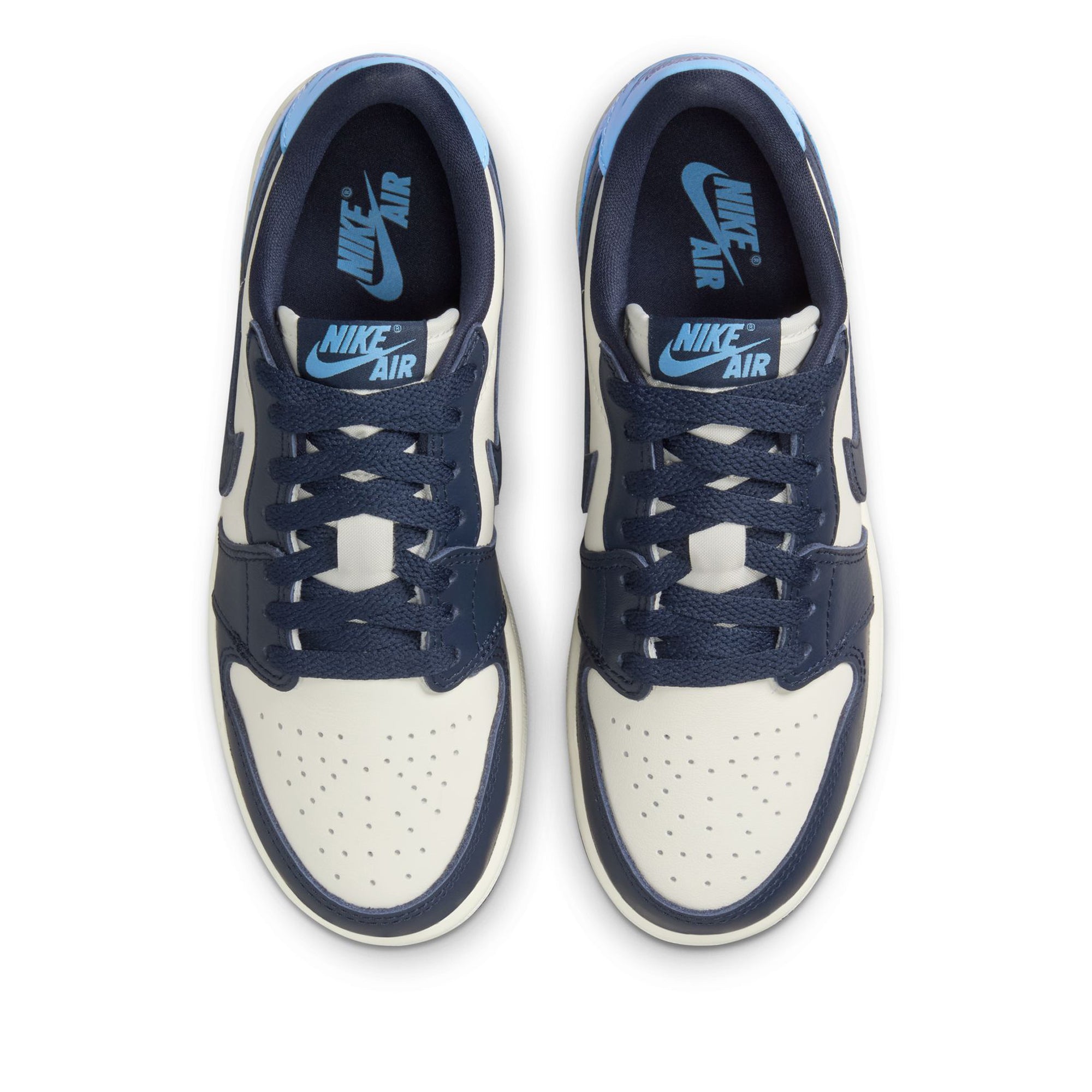 Air Jordan 1 Retro Low OG (GS) Sneakers - Obsidian/University Blue Colorway - Perfect for School, Sports & Streetwear Fashion