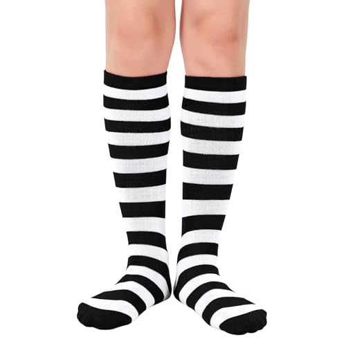 1 Pair Black White Strip