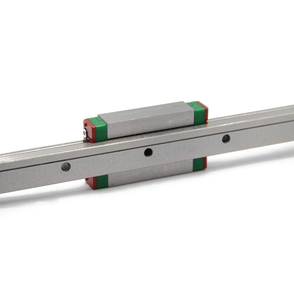 800mm MGN15 Linear Rail Guide with MGN15H Carriage Block - High Precision Linear Motion System for Large 3D Printers, CNC Machines, Laser Cutters & Industrial Automation (Ideal for X/Y Axis Applications)