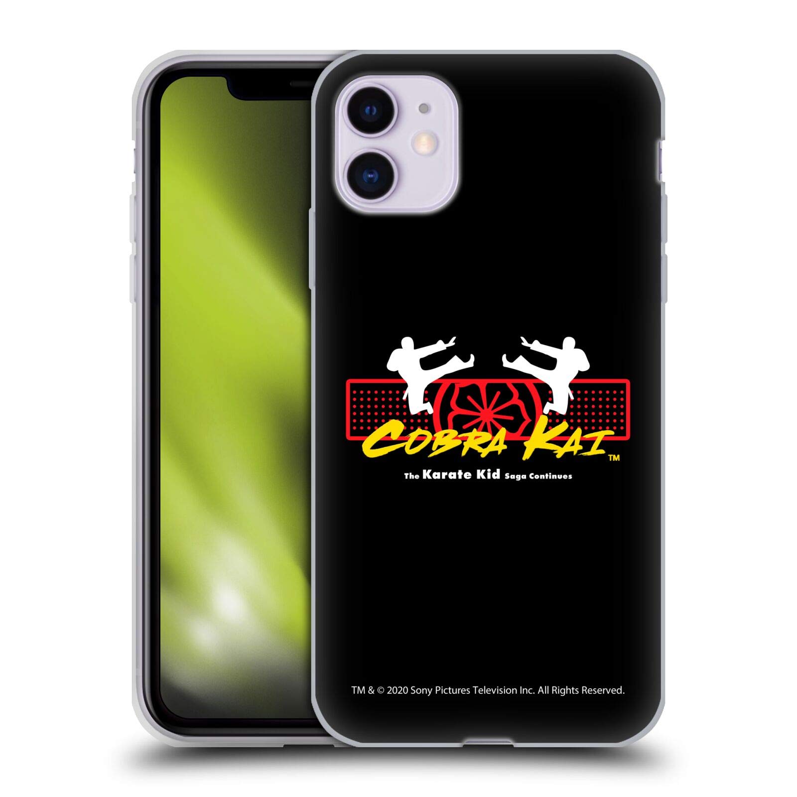Head Case Designs 官方授权 Cobra Kai 空手道小子传奇标志软凝胶手机壳 适用于 Apple iPhone 11 - 保护手机同时展现个性风格