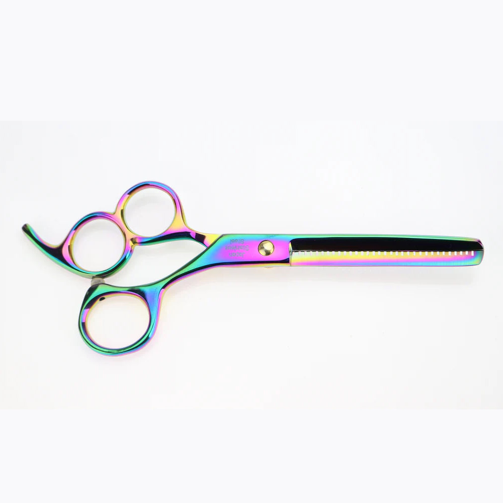 Professional 6 Inch Hair Thinning Scissors & Cutting Shears Set - Titanium Finish J60R - Perfect for Salon Stylists, Barbers & Home Haircuts (Thinning, Texturizing, Layering)