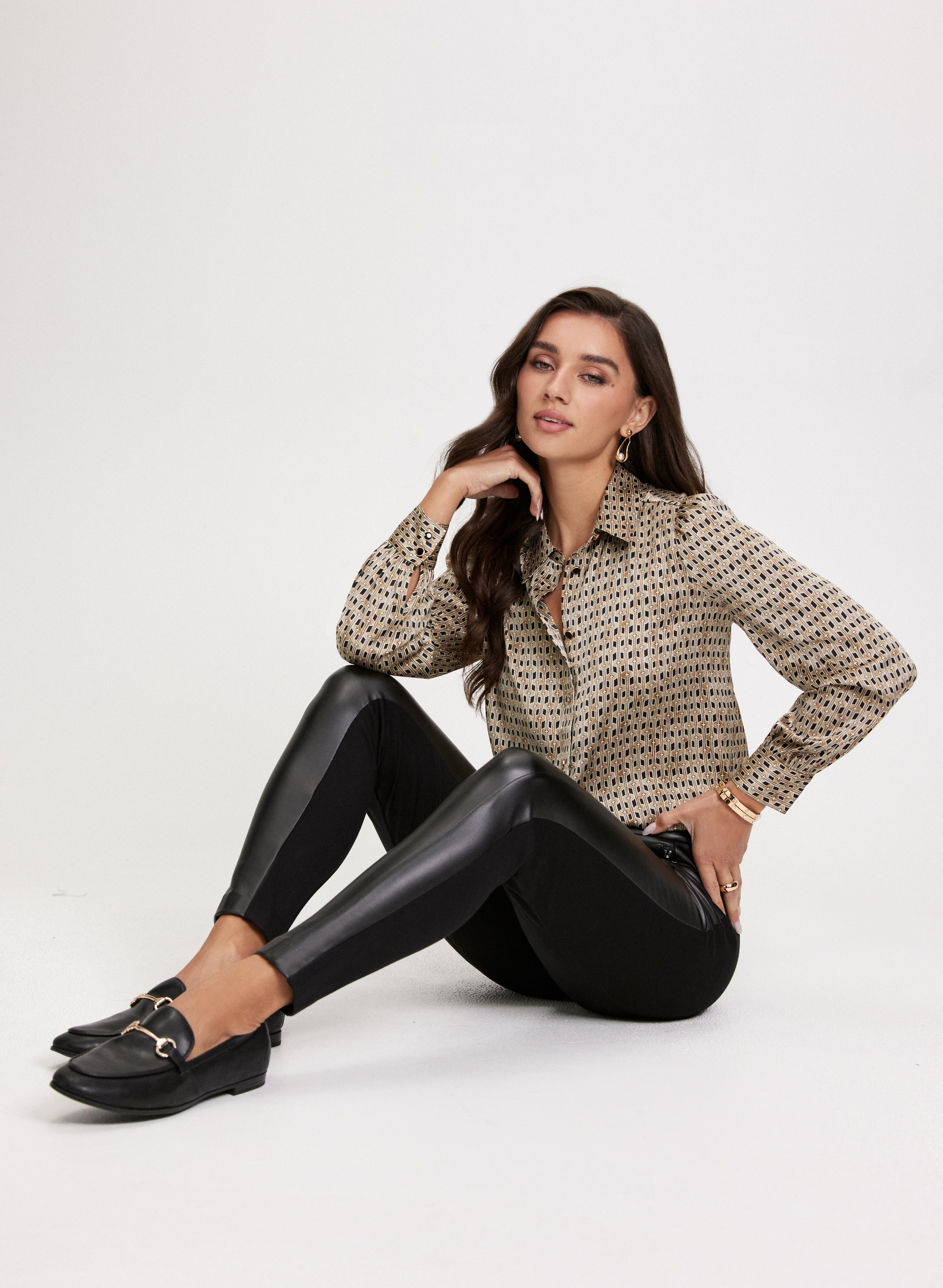 Chloe Vegan Leather Leggings for Women - High Waisted Faux Leather Pants, Stretchy & Comfortable - Perfect for Yoga, Workout, and Casual Wear