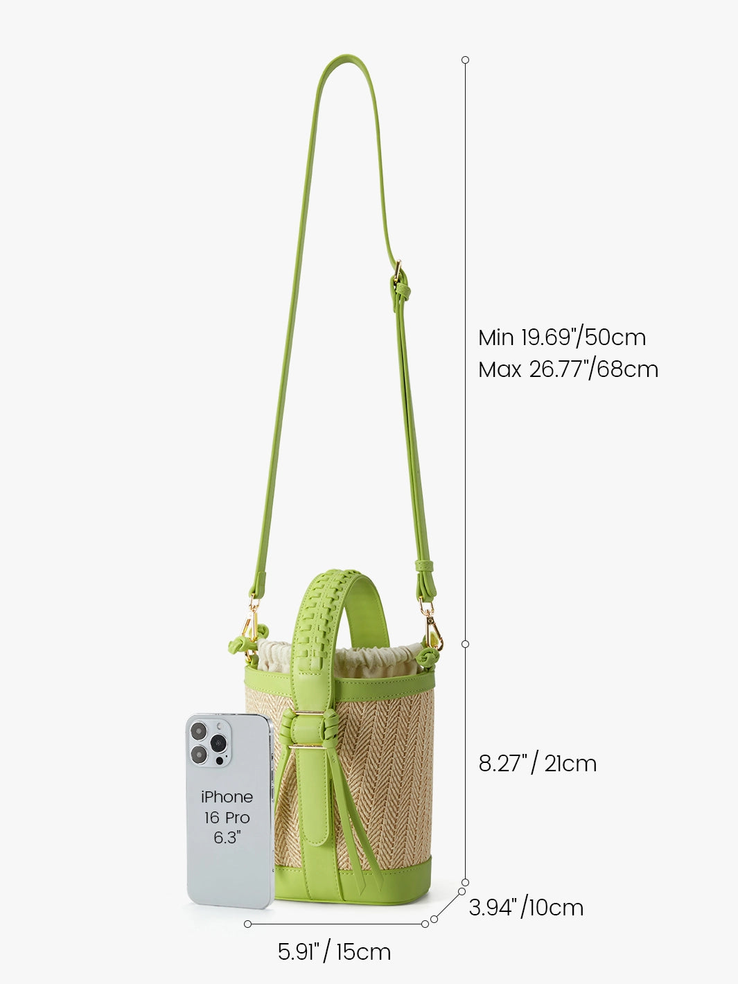 Stylish Marina Raffia Straw Bucket Bag for Women - Summer Beach Tote, Boho Chic Handbag for Travel, Shopping & Outdoor Activities