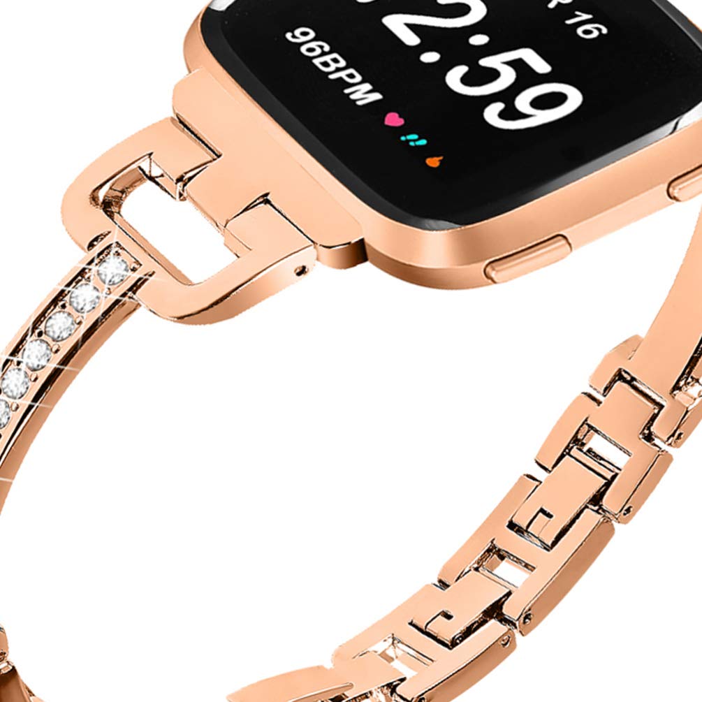 Hemobllo Gold Stainless Steel Replacement Wristband for Women - Elegant Bracelet Band Compatible with Lite Smartwatch | Perfect for Workouts, Office & Everyday Wear