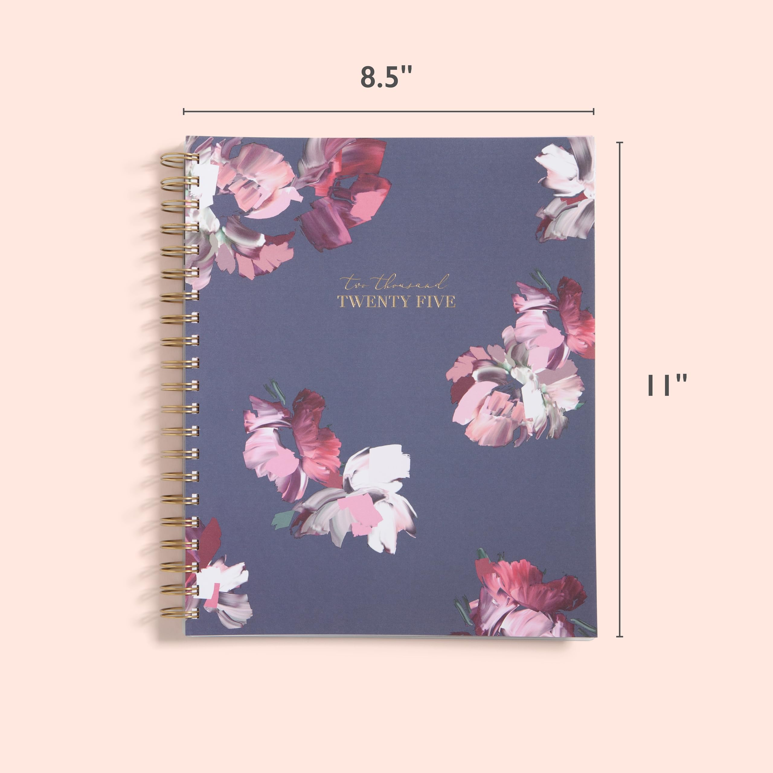 Blue Sky Life 2025 Weekly & Monthly Planner - 8.5 x 11 Inch Wirebound Notebook with Frosted Cover, Laminated Tabs & Storage Pocket - Perfect for Office, School & Personal Organization (Leah Design)