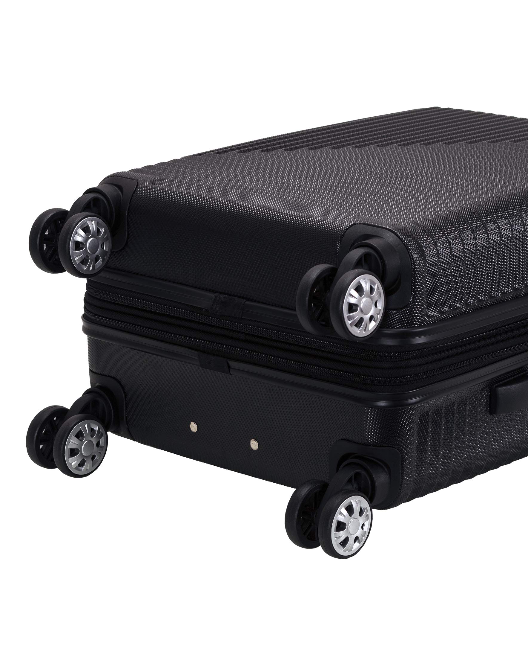 Rockland Star Trail 20-Inch Hardside Spinner Wheel Carry-On Luggage - Lightweight Durable Suitcase for Travel, Business Trips & Weekend Getaways (Black)