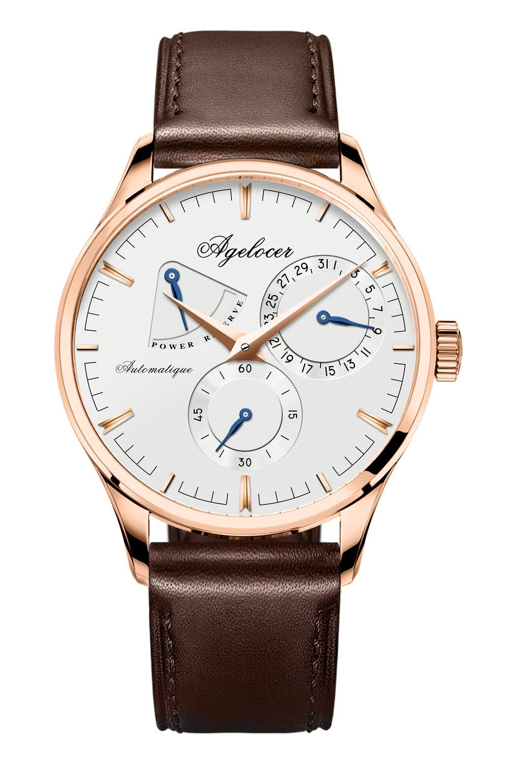 AGELOCER Budapest Men's Automatic Mechanical Watch - Waterproof Business Dress Watch with Kinetic Display - Perfect Birthday Gift for Boyfriend, Husband, Father - Ideal for Office, Formal Events & Special Occasions