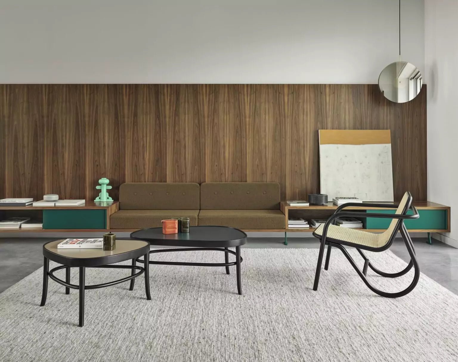 Peer A Bentwood Coffee Table by GTV - Modern Round Wooden Coffee Table for Living Room, Lounge & Office - Perfect for Home Decor & Small Space Furniture