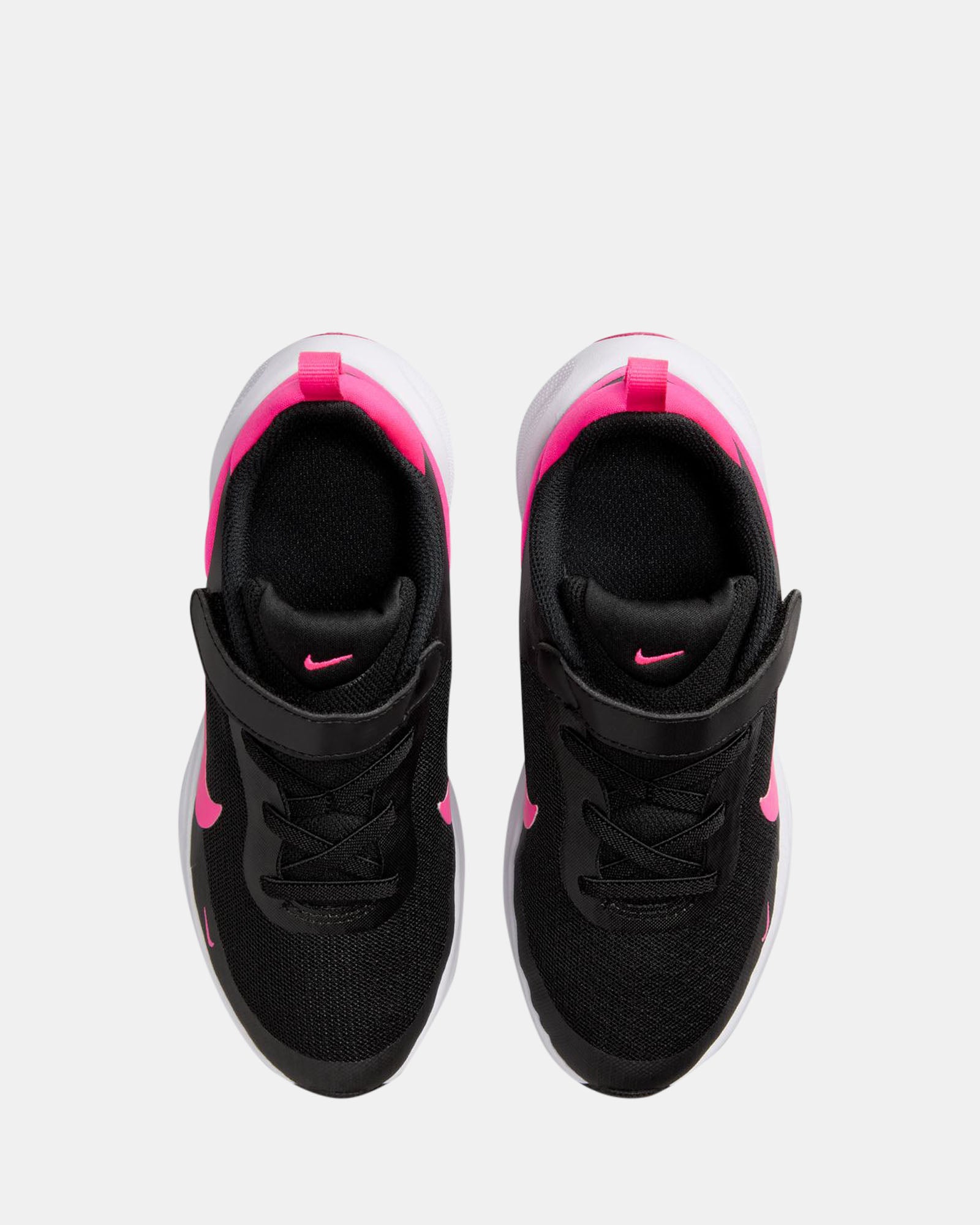 Revolution 7 Preschool Sneakers for Kids - Black/Hyper Pink/White - Comfortable School Shoes for Boys & Girls - Perfect for Classroom, Playground & Daily Activities