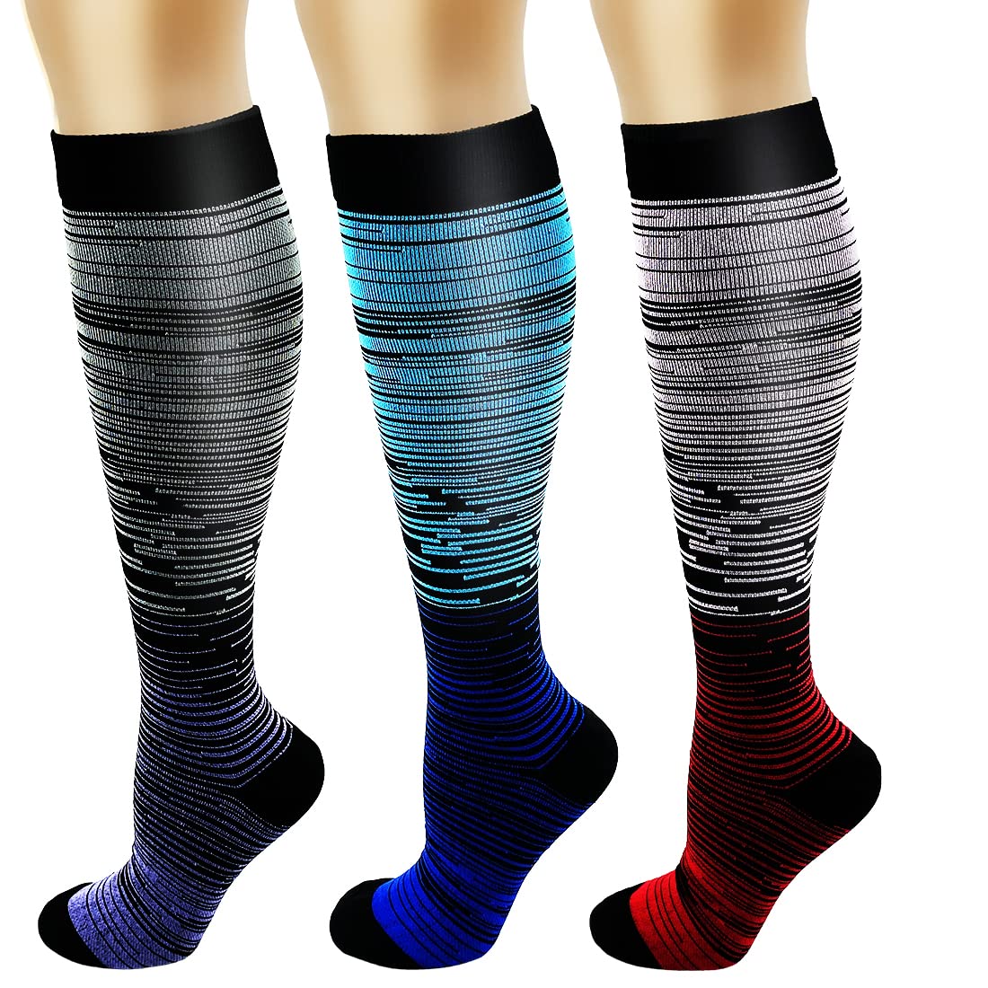 Best Compression Socks for Women & Men - Athletic Support, Improved Circulation & Faster Recovery - Perfect for Running, Travel & Post-Workout Recovery