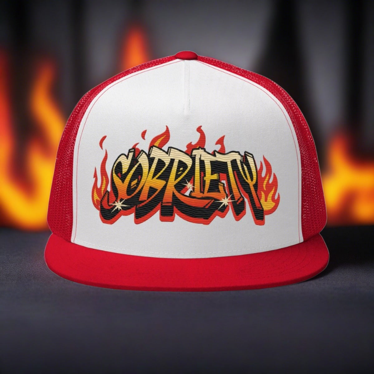 Inferno Sobriety Trucker Cap - Adjustable Snapback Hat for Men & Women - Stylish Baseball Cap for Outdoor Activities, Sports & Casual Wear