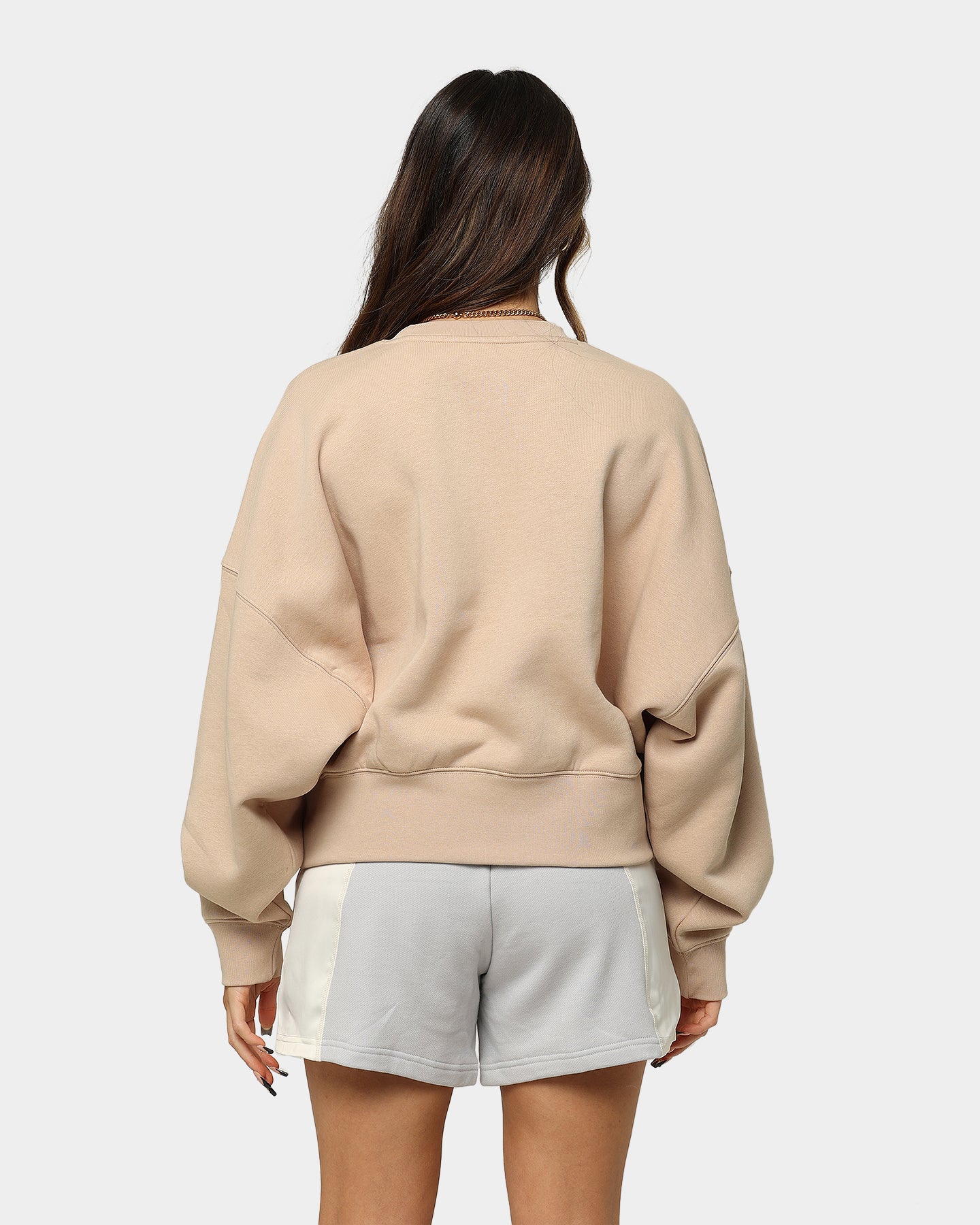 Adidas Women's Adicolor Essential Fleece Crewneck Sweatshirt - Magic Beige | Cozy Casual Wear for Gym, Lounge & Everyday Outfits