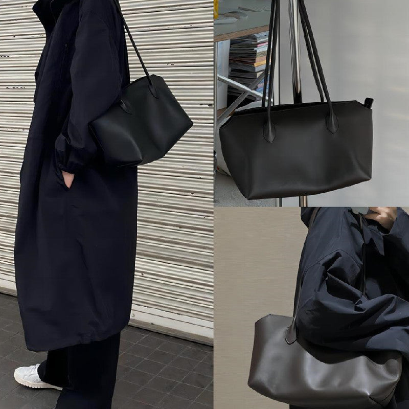 Premium Genuine Leather Tote Bag for Women - Spacious Large Capacity Underarm Shoulder Bag - Perfect for Work, Travel & Everyday Use