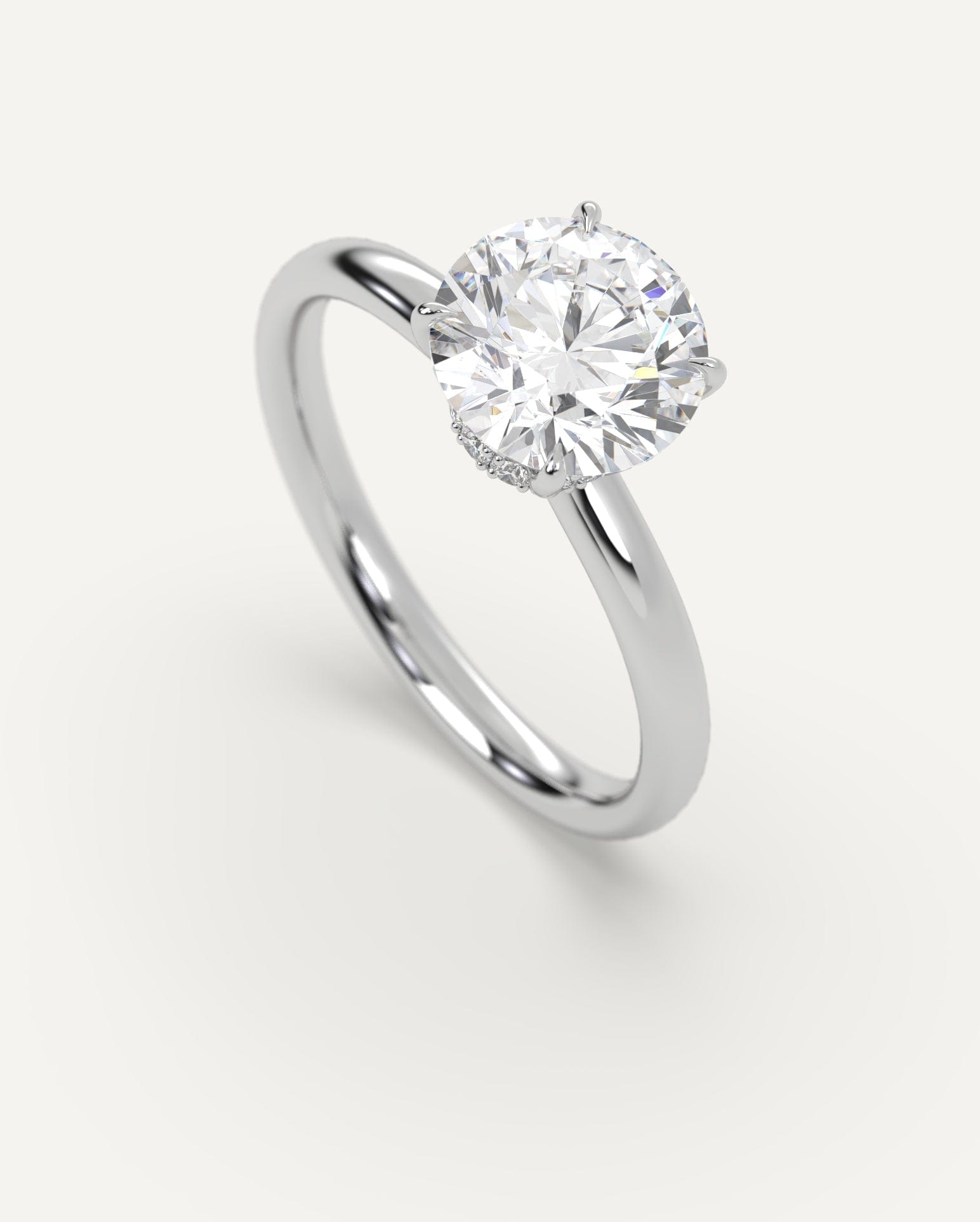 2 Carat Round Cut Diamond Ring - 14K White Gold Solitaire Engagement Ring for Women | Perfect for Proposals, Weddings & Anniversaries
