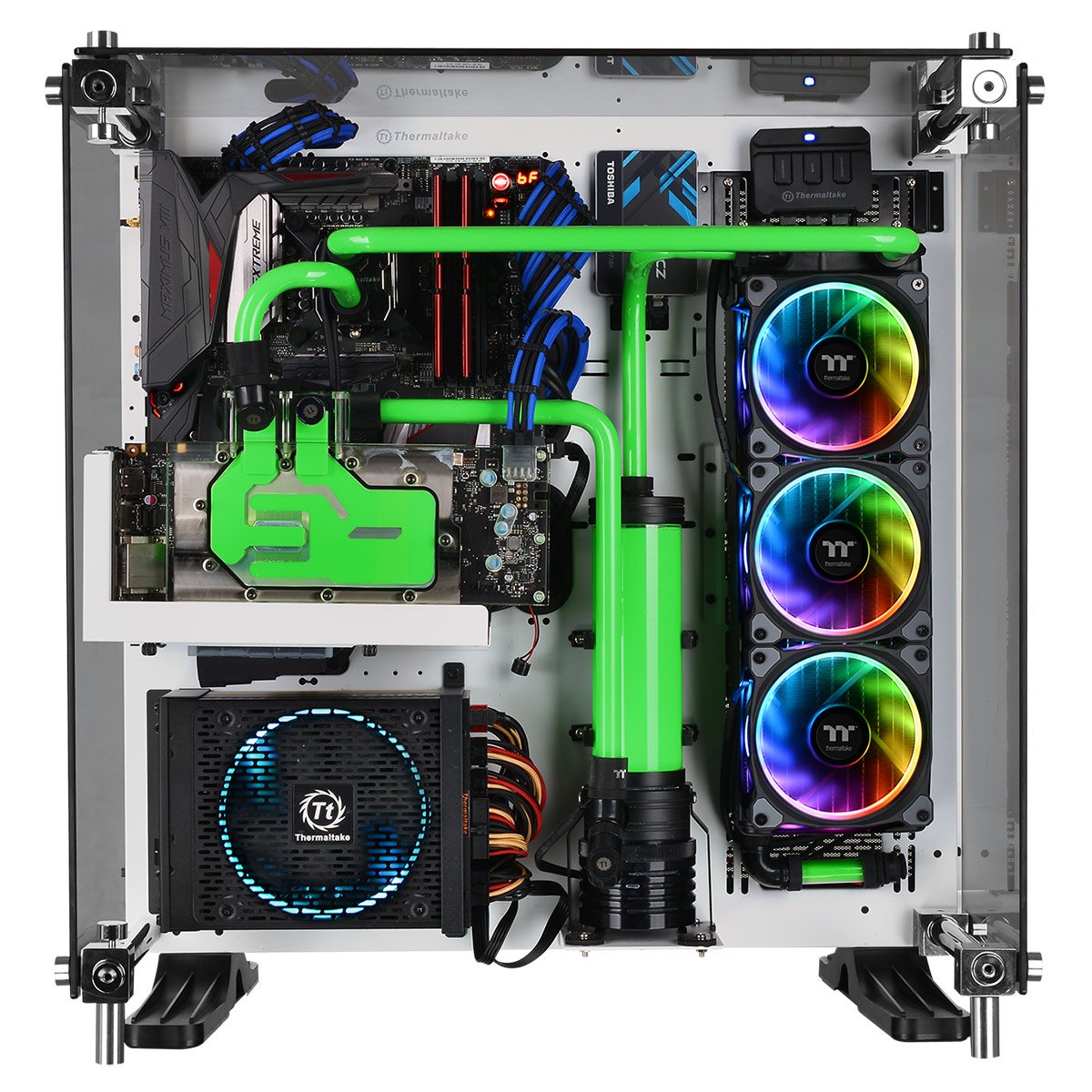 Riing Plus 12 RGB Radiator Fan TT Premium Edition 5 Pack - High Performance PC Cooling for Gaming Rigs & Liquid Cooling Systems