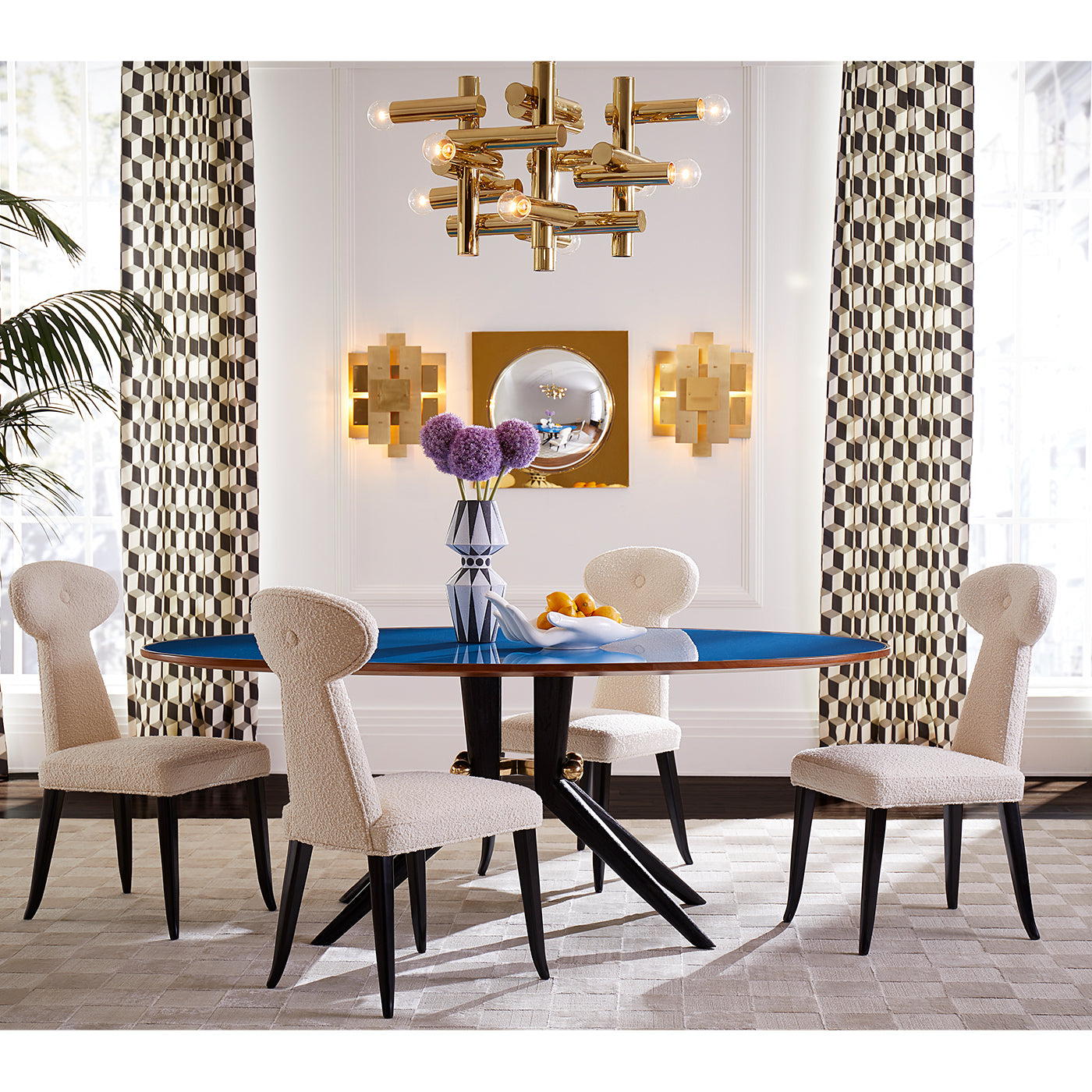Modern Trocadero Dining Table - Elegant Wooden Kitchen Table for 6 - Perfect for Family Dinners & Entertaining Guests