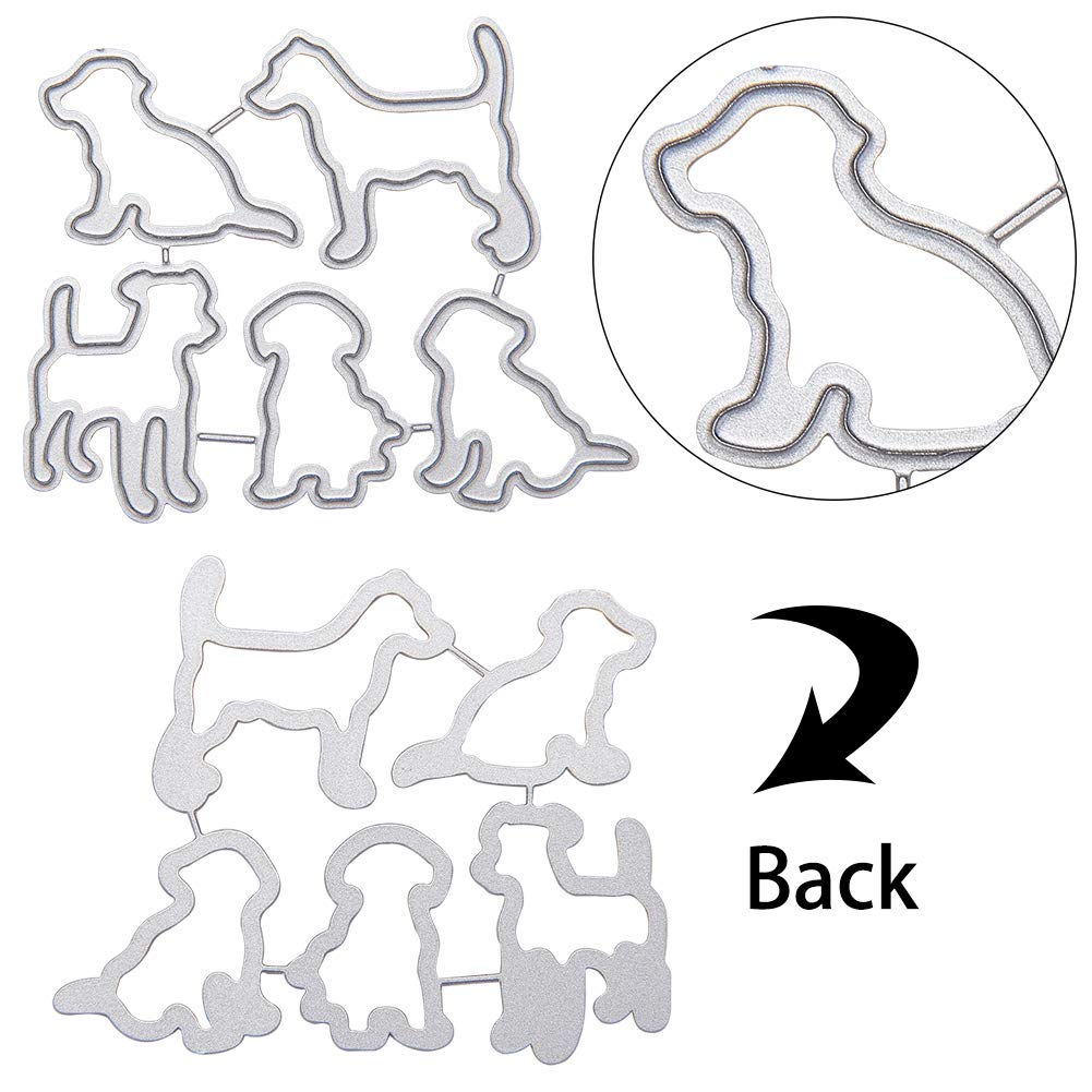 GORGECRAFT 3pcs Metal Cutting Dies Set - Dog Bone & Paw Print Carbon Steel Embossing Stencils for DIY Scrapbooking, Card Making, Photo Albums | Perfect for Pet Lovers Crafting & Paper Art Projects