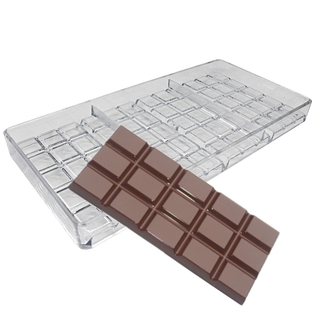 Premium Polycarbonate Chocolate Bar Maker Mold - Durable PC Candy Mould for Baking & Candy Making - Perfect for DIY Chocolate Bars, Candy Crafts & Holiday Treats