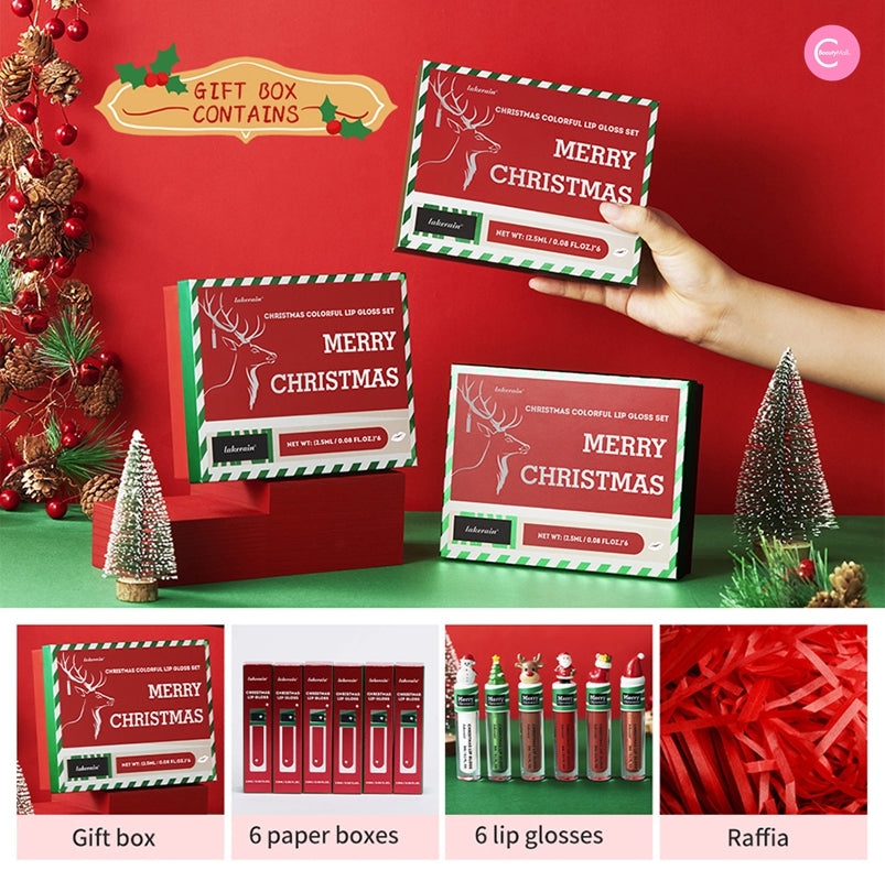 CbeautyMall Christmas Holiday Makeup Set - Festive Glam Eyeshadow Palette & Lip Kit for Party, Gift & Special Occasions
