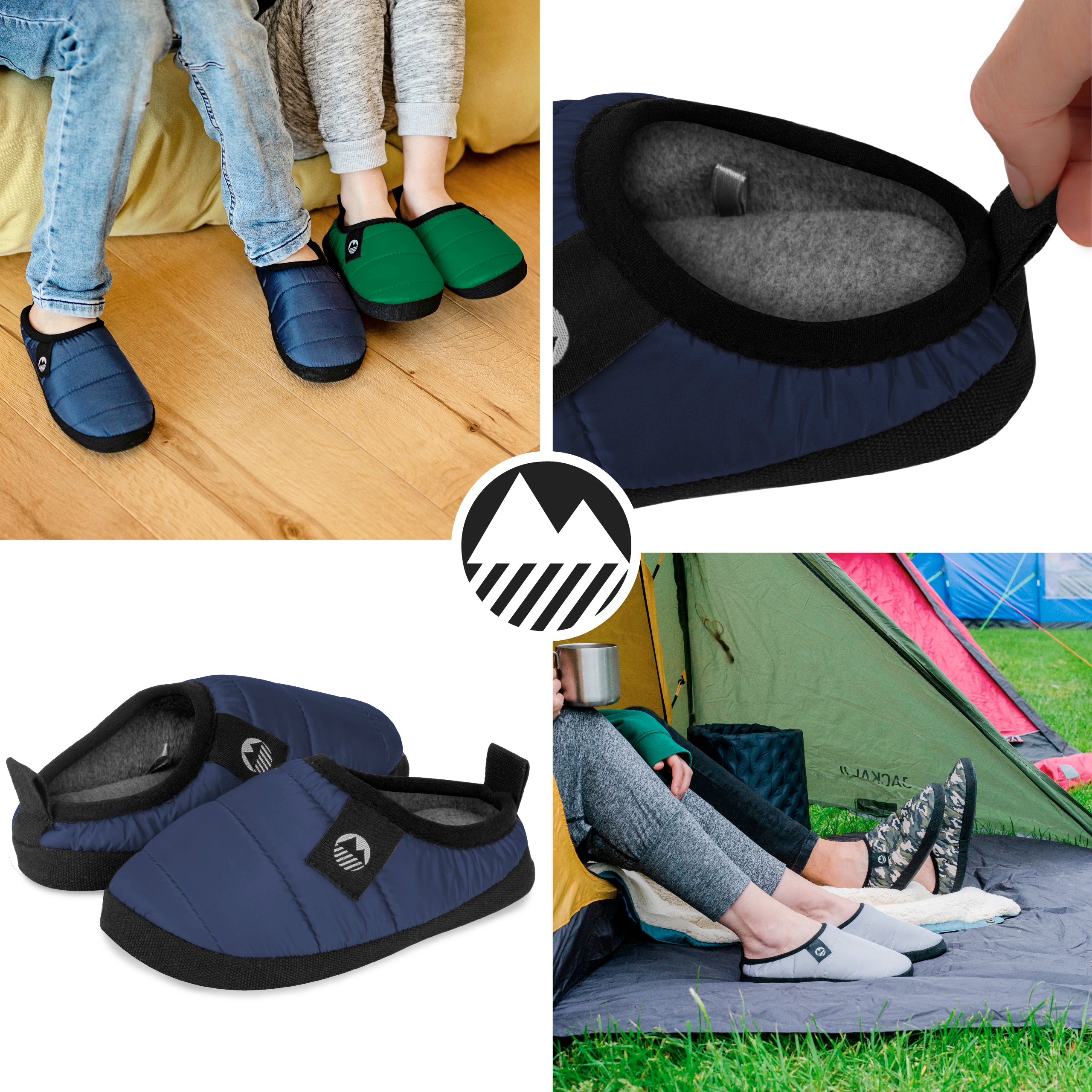 Ultra Warm Kids' Tent Slippers - Cozy Indoor/Outdoor Winter House Shoes for Boys & Girls - Perfect for Camping, Sleepovers and Home Comfort
