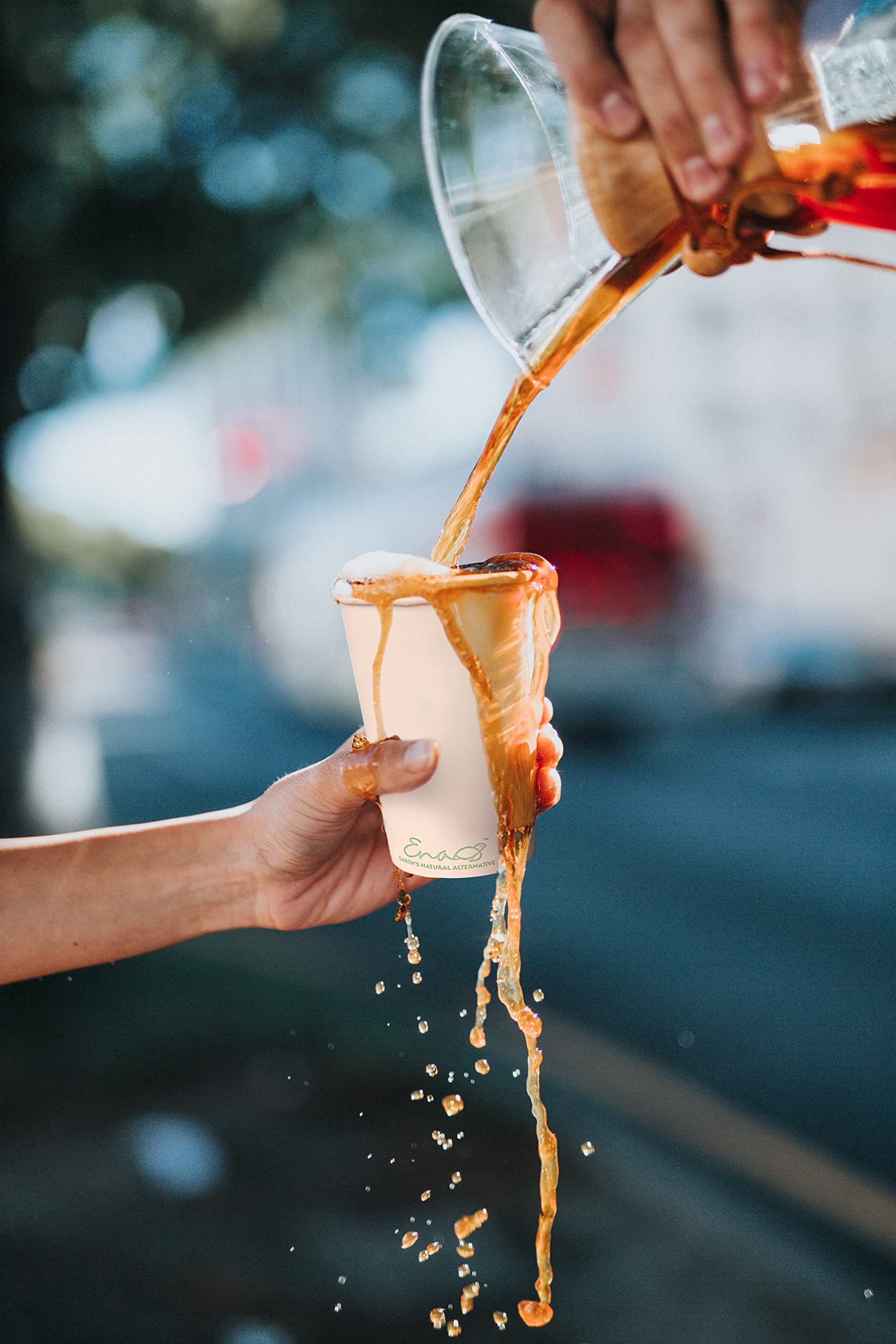Eco-Friendly 12oz Compostable Disposable Coffee Cups - 80 Pack Bamboo Fiber Paper Cups | Biodegradable, Unbleached, Natural | Perfect for Office Coffee, Parties, Picnics & Sustainable Events