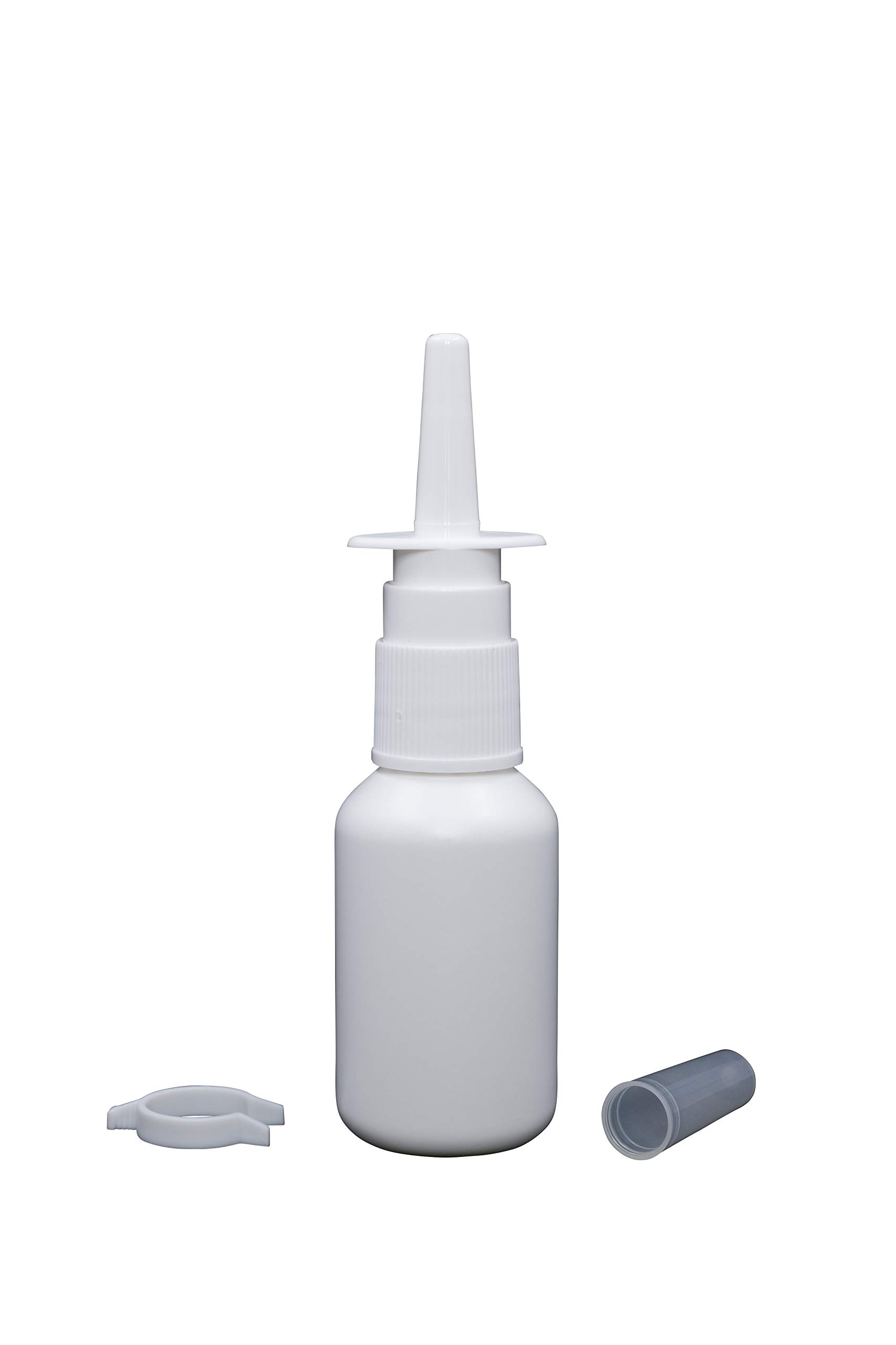 100-Pack 20ml Empty Refillable Nasal Spray Bottles - White Plastic Mist Sprayer for Nasal Medications & Essential Oils - Reusable Nose Sprayer for Travel, Home, and Healthcare Use